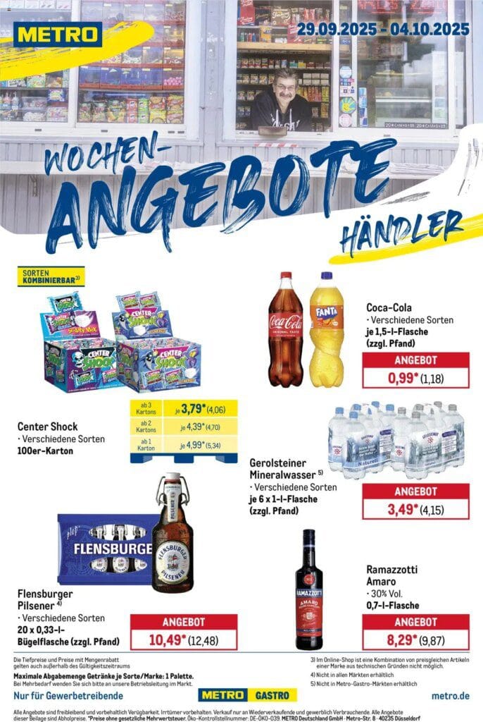 Metro Wochen-Angebote Händler (ab 29.09.2025) zum Blättern