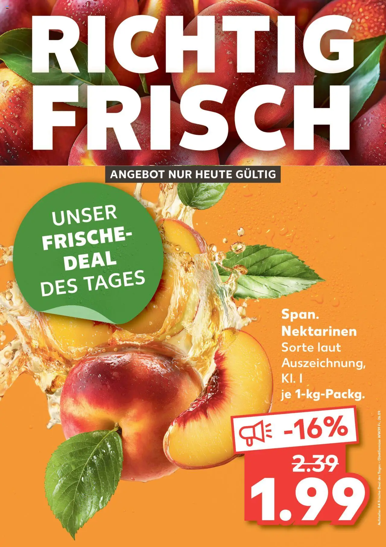 Kaufland prospekt Speyer	 – gültig ab 26.09.2025 | Seite: 1 | Produkte: Nektarinen
