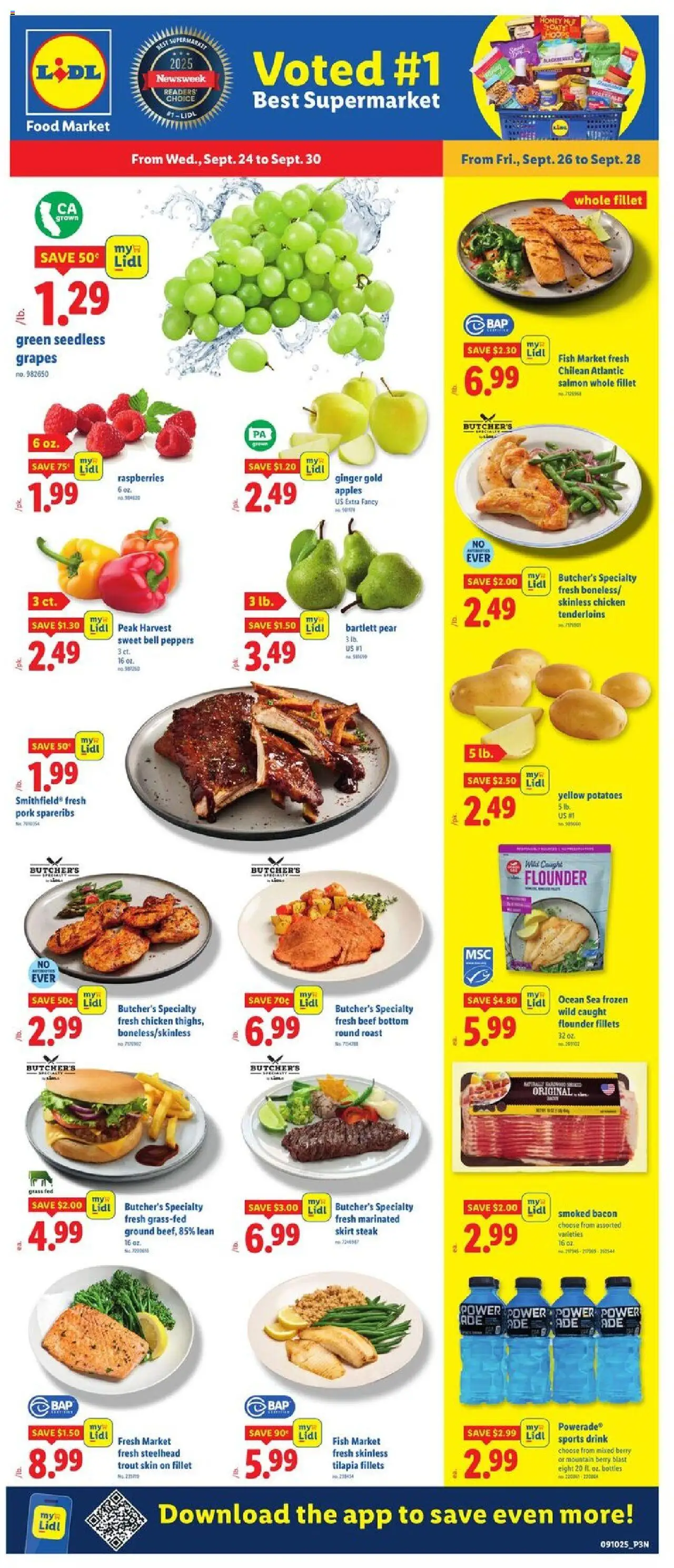 Lidl Weekly Ad - NJ - valid from 24.09.2025 | Page: 1 | Products: Peppers, Ginger, Apples, Grapes