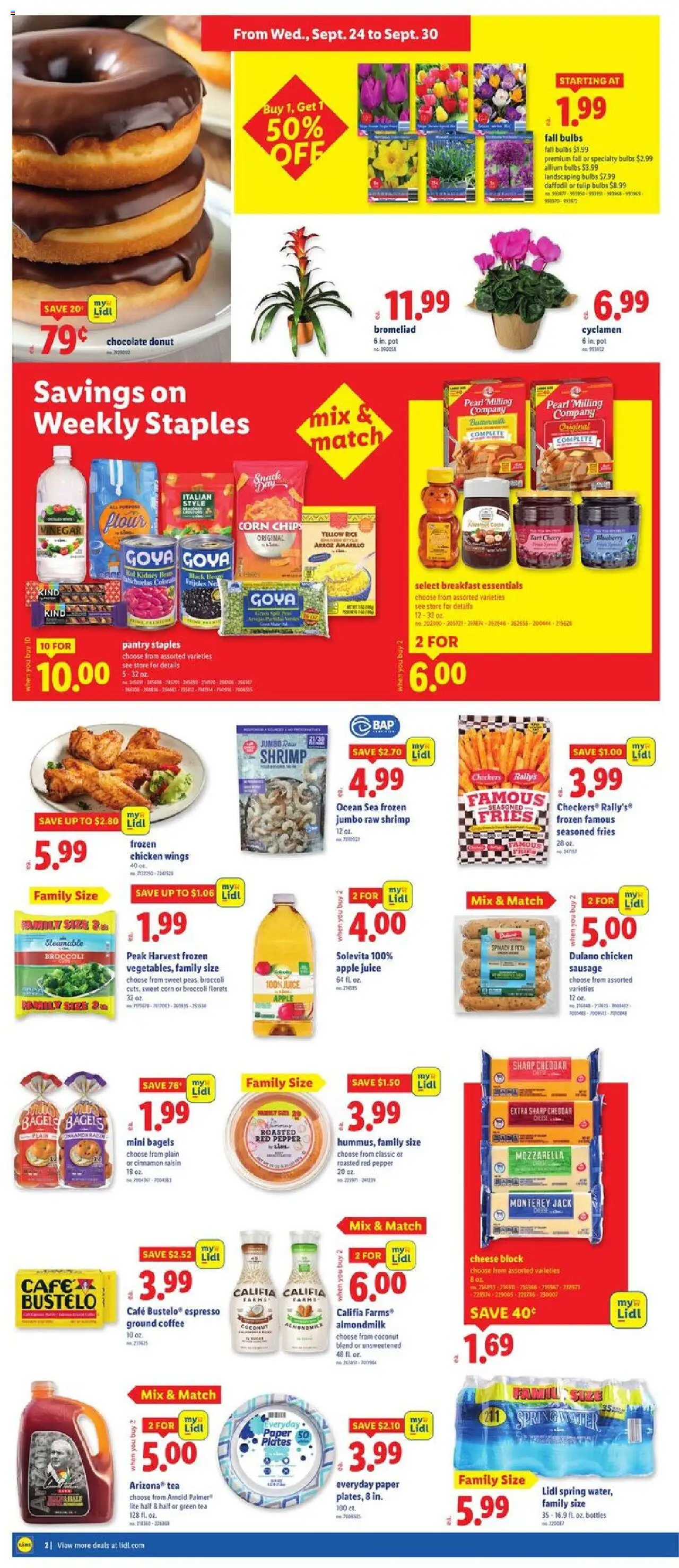 Lidl Weekly Ad - NY - valid from 24.09.2025 | Page: 2 | Products: Rice, Water, Pepper, Sausage Lidl Weekly Ad - NY - valid from 24.09.2025 | Page: 2 | Products: Rice, Water, Pepper, Sausage