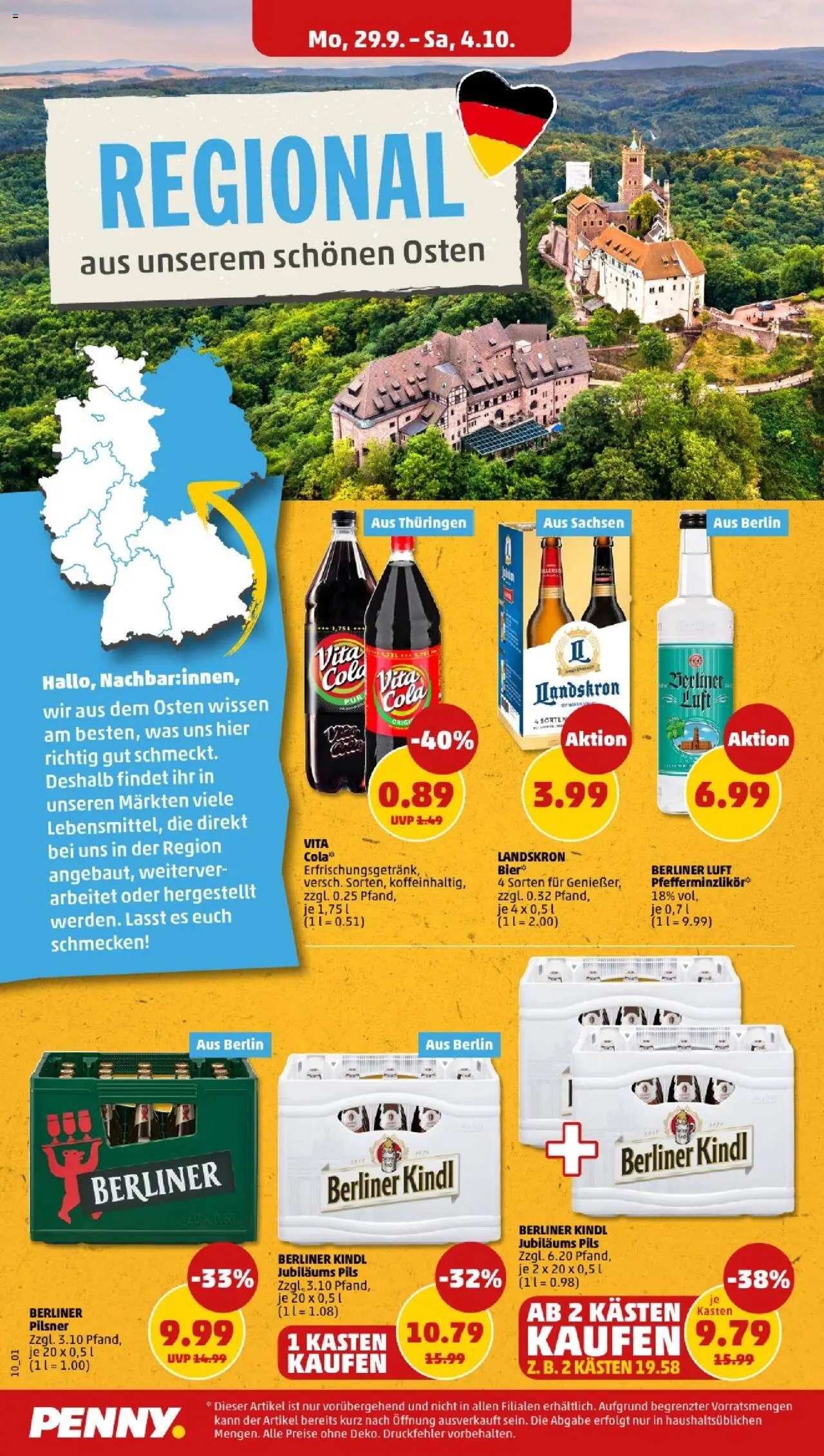 Penny - Berlin – gültig ab 29.09.2025 | Seite: 12 | Produkte: Berliner, Cola, Bier, Pils