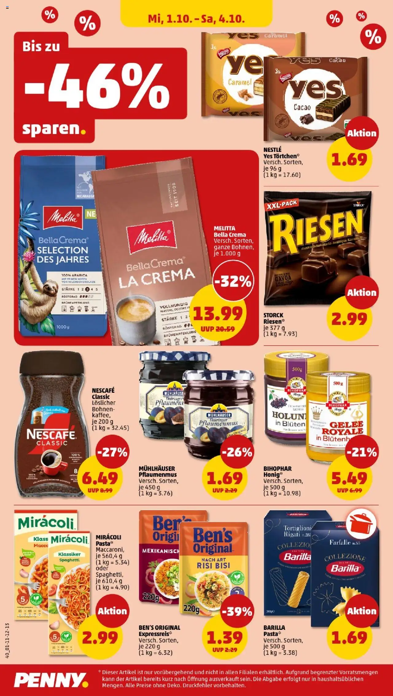 Penny - Berlin – gültig ab 29.09.2025 | Seite: 42 | Produkte: Pflaumen, Barilla, Schokolade, Pasta