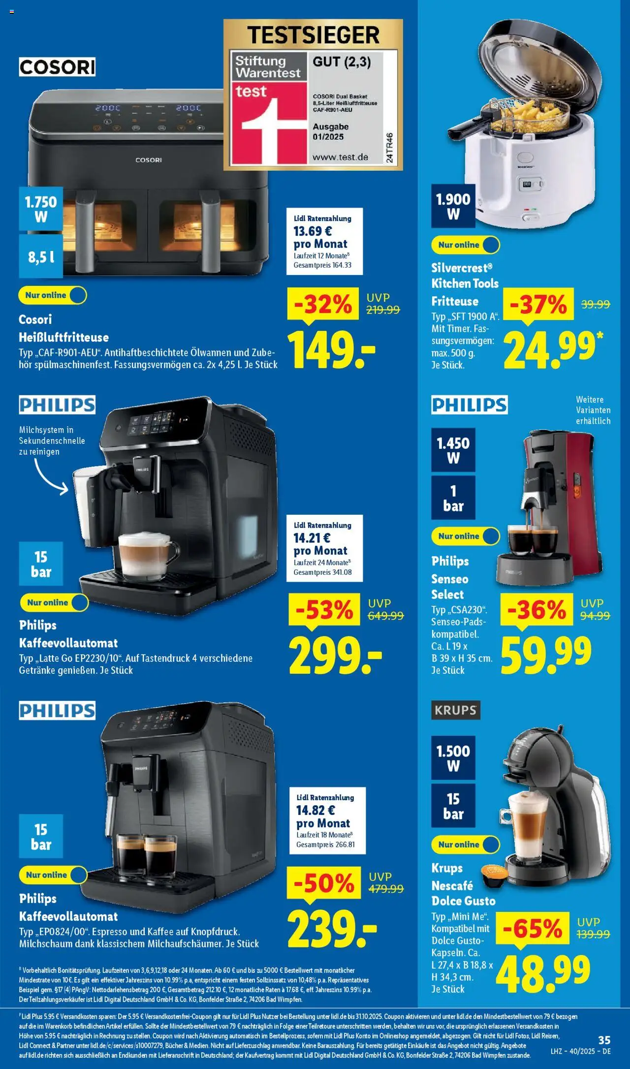 Lidl Prospekt Zossen – gültig ab 29.09.2025 | Seite: 9 | Produkte: Philips, Senseo, Kaffee, Dolce gusto