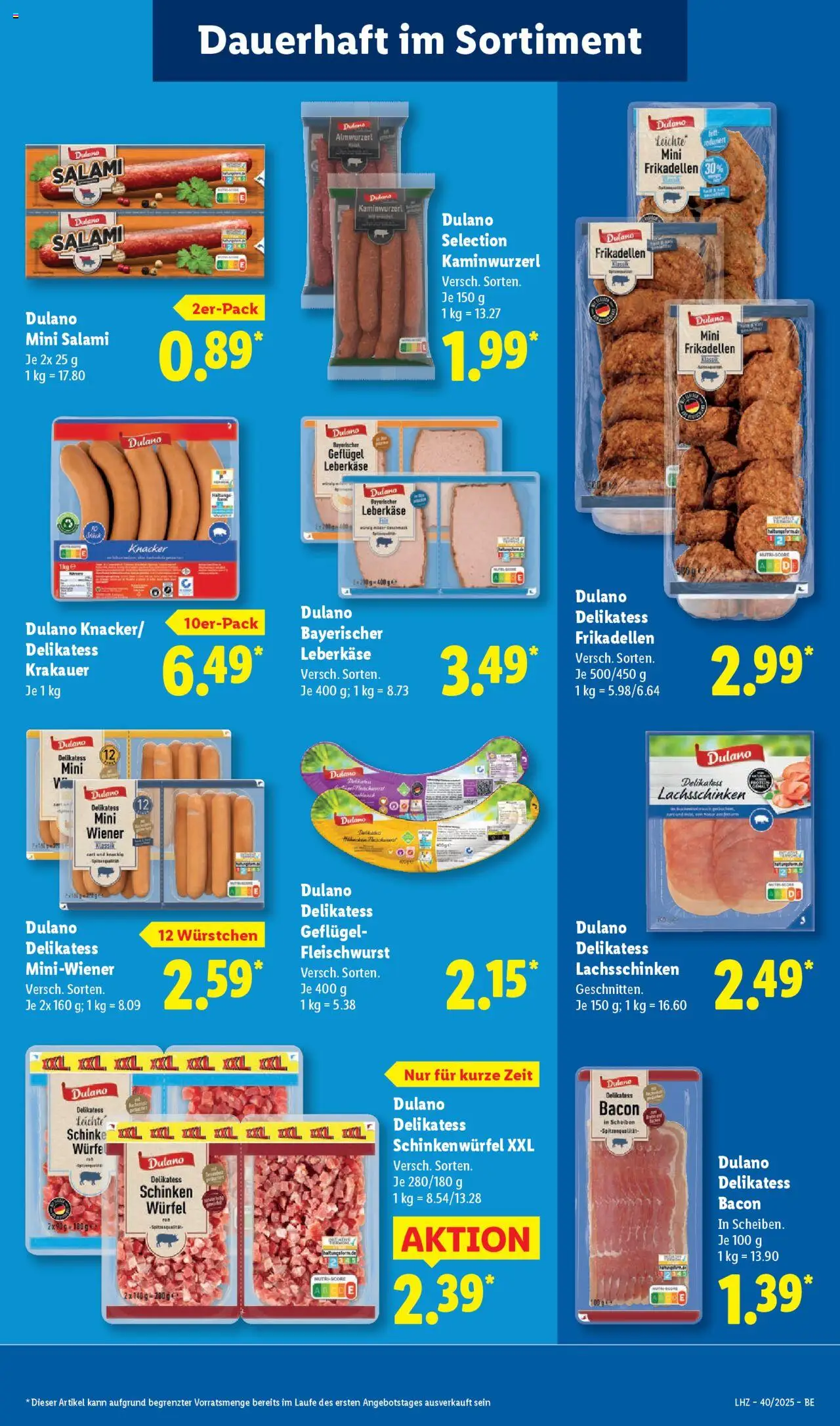 Lidl Prospekt Zossen – gültig ab 29.09.2025 | Seite: 19 | Produkte: Salami, Schinken, Leberkase