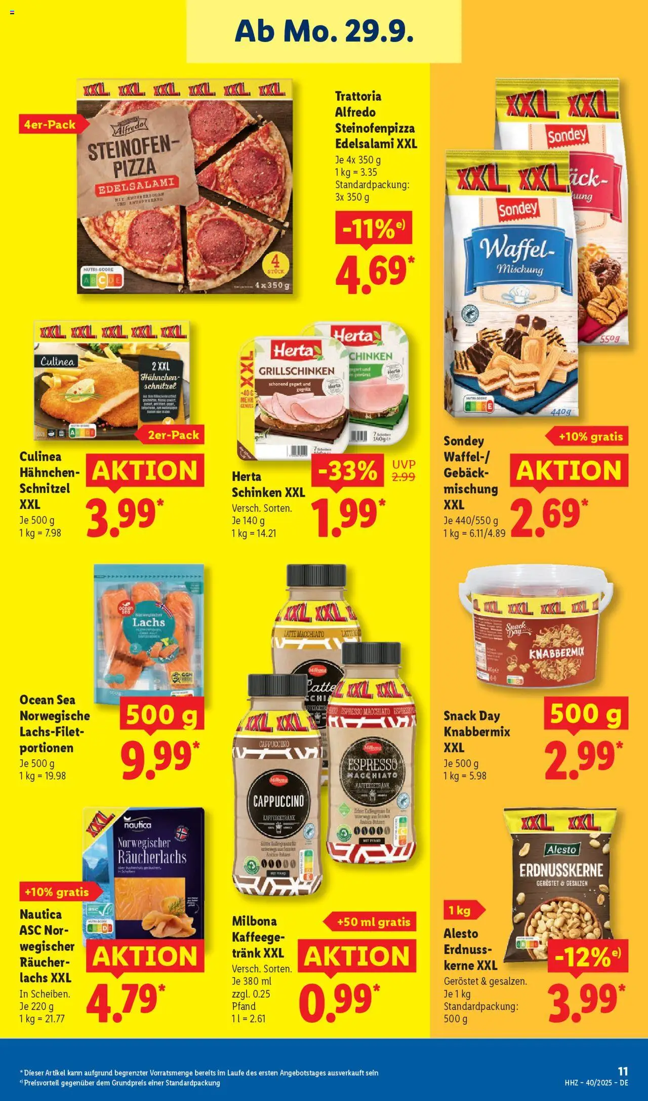 Lidl Prospekt Zossen – gültig ab 29.09.2025 | Seite: 23 | Produkte: Hahnchen, Schnitzel, Lachs, Räucherlachs