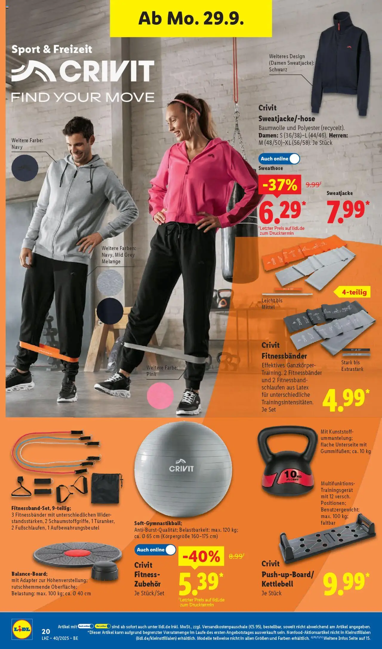 Lidl Prospekt Zossen – gültig ab 29.09.2025 | Seite: 32 | Produkte: Adapter, Sweathose, Sweatjacke