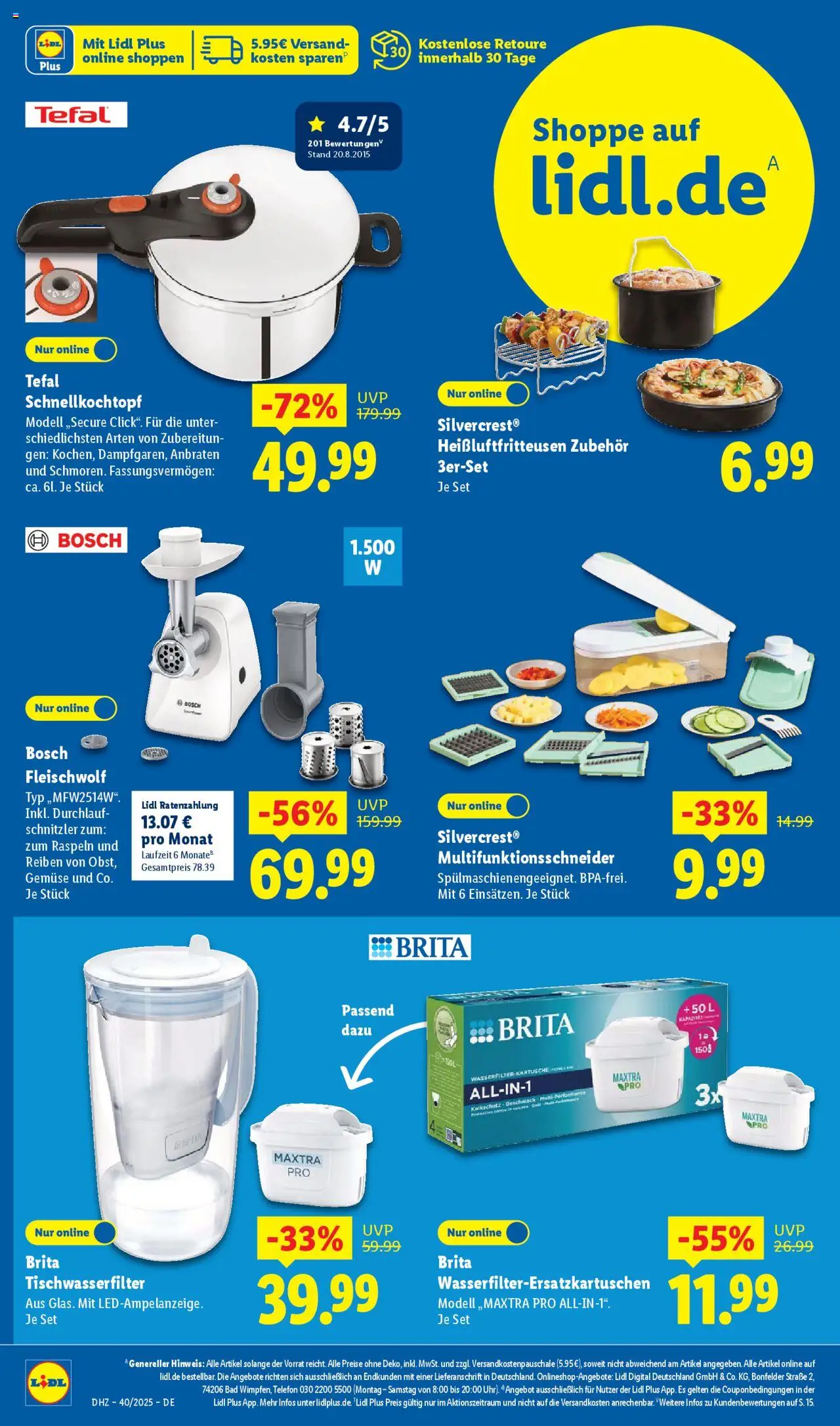 Lidl Prospekt Zossen – gültig ab 29.09.2025 | Seite: 50 | Produkte: Bosch, Bad, Gemüse, Telefon