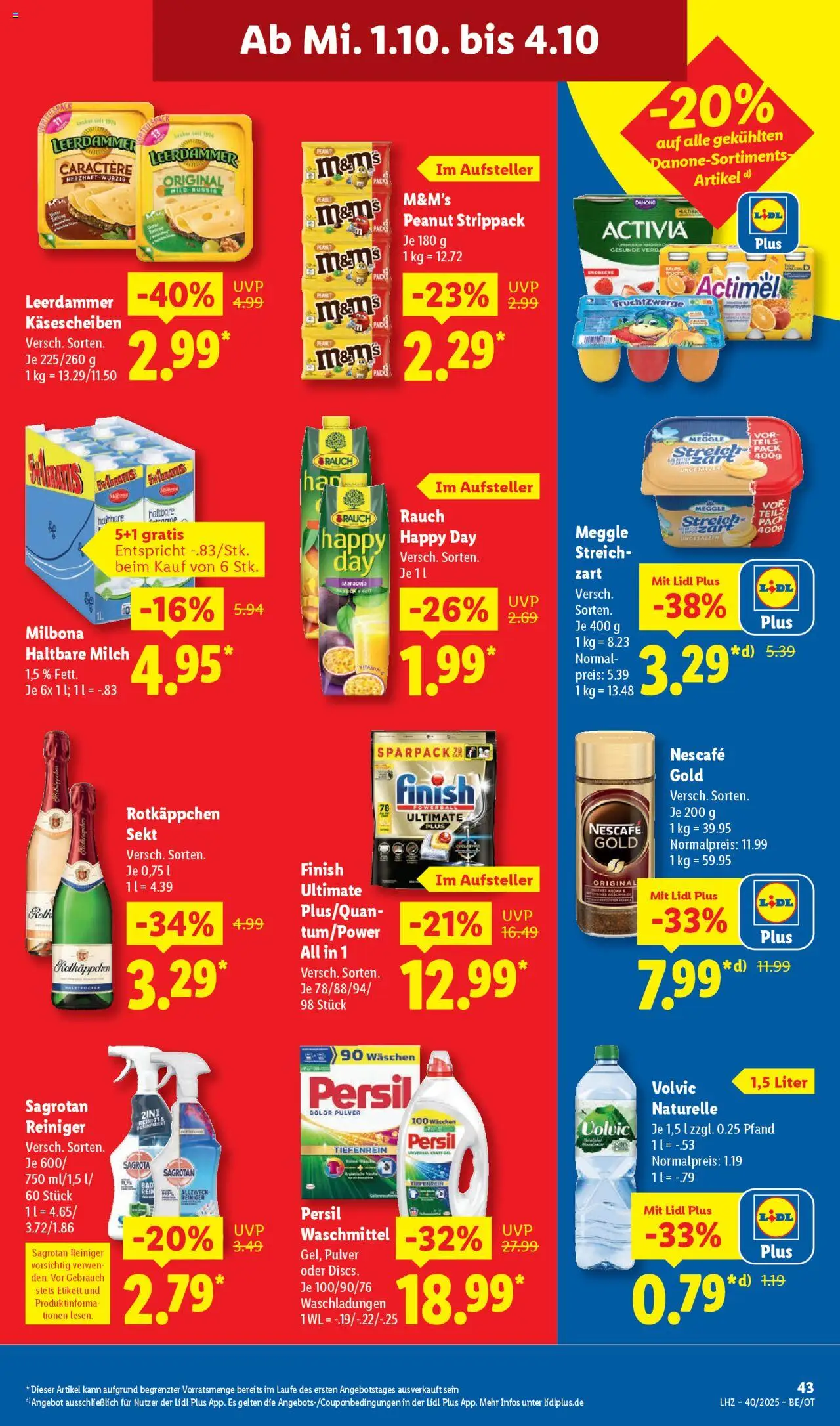 Lidl Prospekt Zossen – gültig ab 29.09.2025 | Seite: 63 | Produkte: Nescafe, Haltbare milch, M&M's, Rotkäppchen