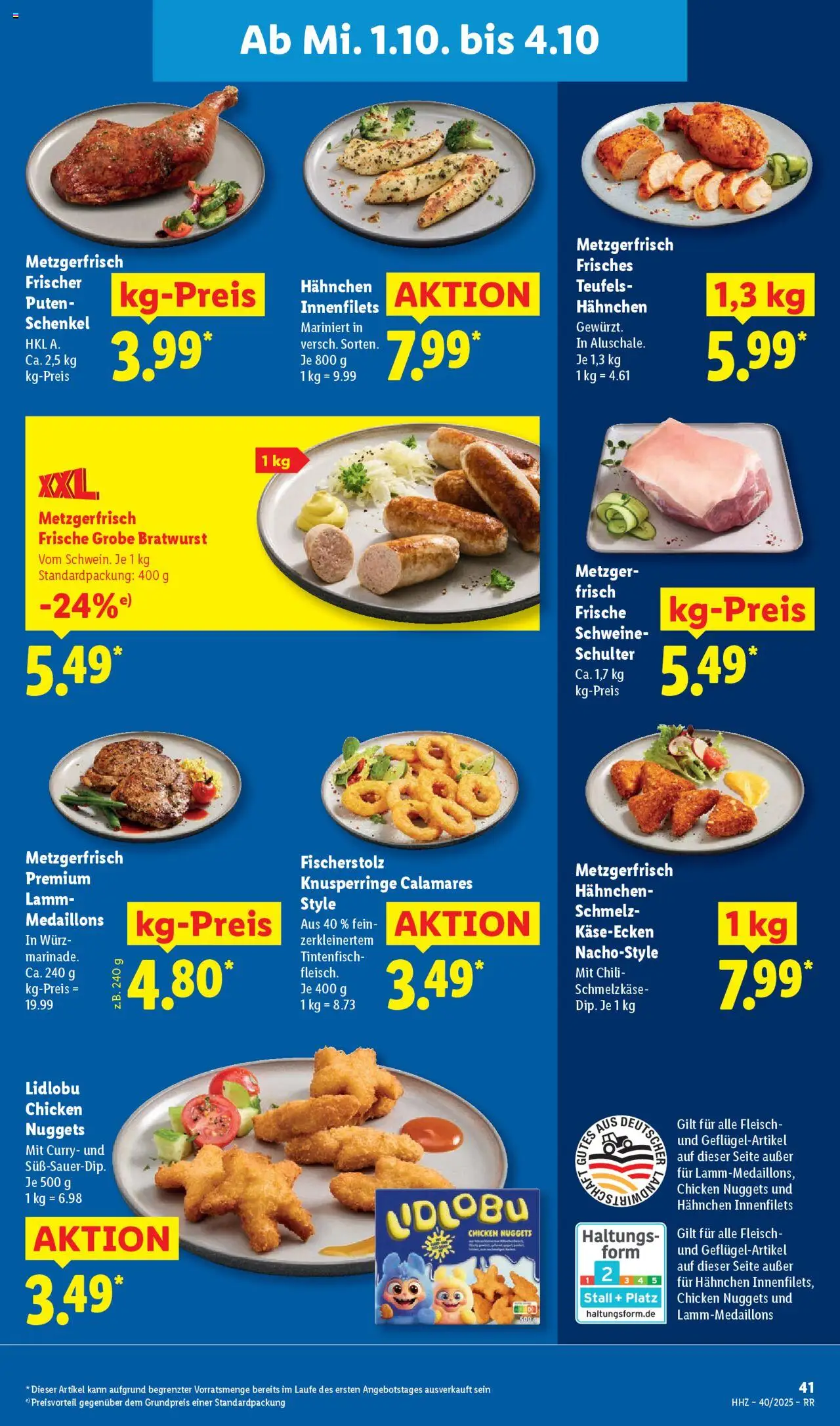 Lidl Prospekt Bestwig – gültig ab 29.09.2025 | Seite: 61 | Produkte: Hahnchen, Bratwurst, Tintenfisch, Chili
