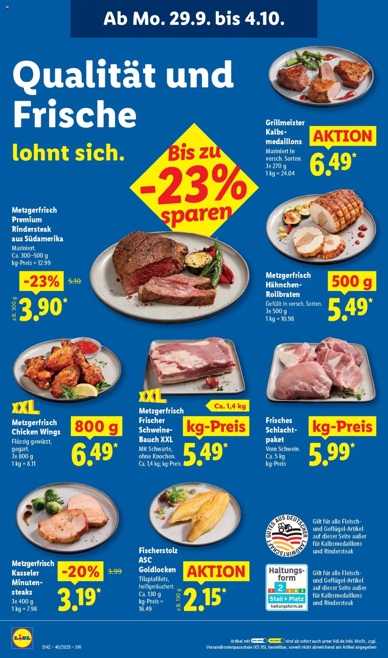 Lidl Prospekt Gundelsheim – gültig ab 29.09.2025 | Seite: 12 | Produkte: Hahnchen, Fleisch