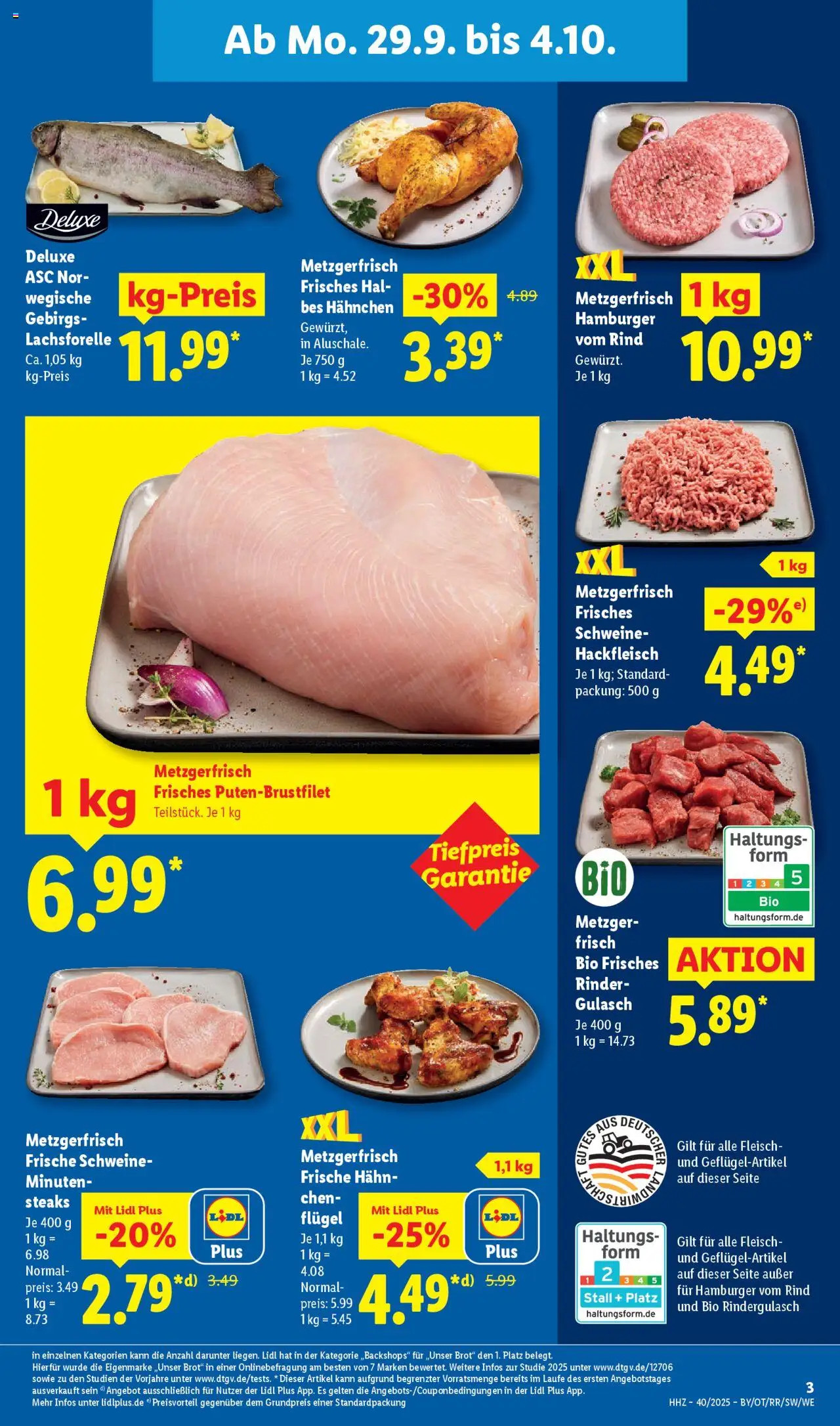 Lidl Prospekt Gundelsheim – gültig ab 29.09.2025 | Seite: 13 | Produkte: Rindergulasch, Brot, Fleisch, Hackfleisch