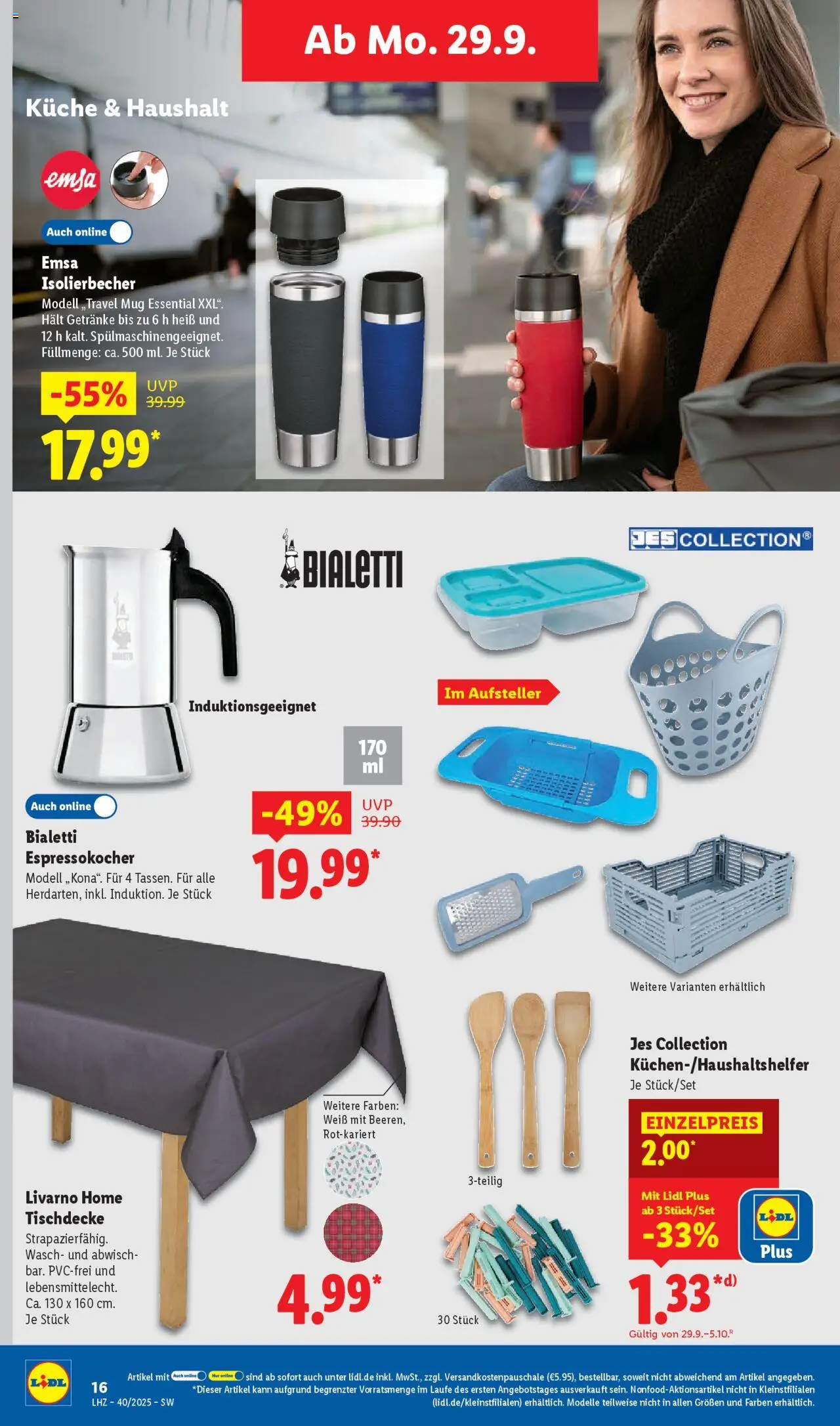 Lidl Prospekt Gundelsheim – gültig ab 29.09.2025 | Seite: 28 | Produkte: Küche, Espressokocher