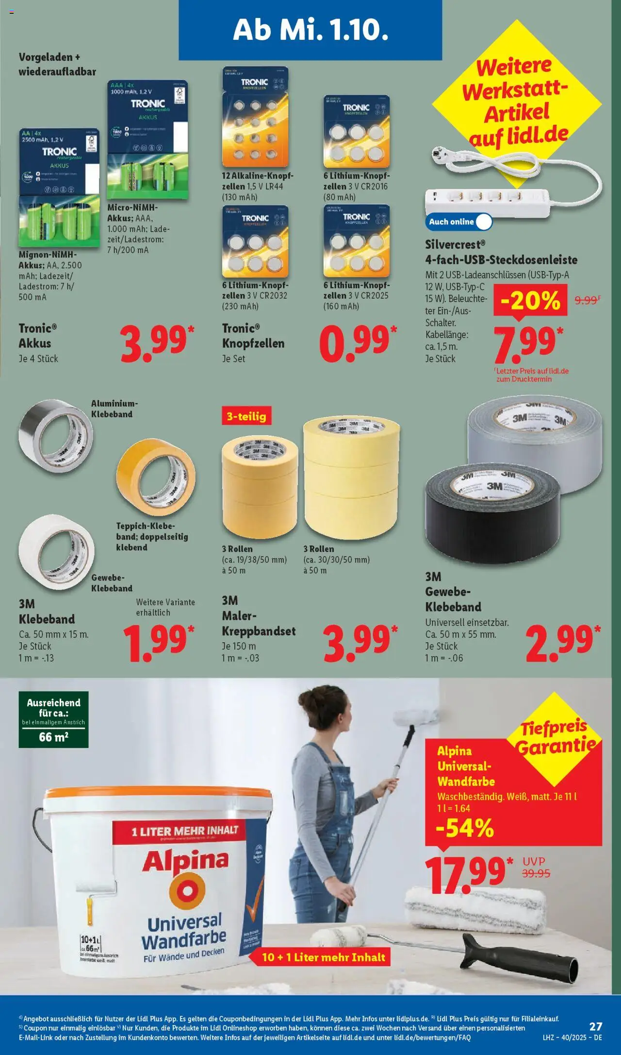 Lidl Prospekt Gundelsheim – gültig ab 29.09.2025 | Seite: 39 | Produkte: Wandfarbe