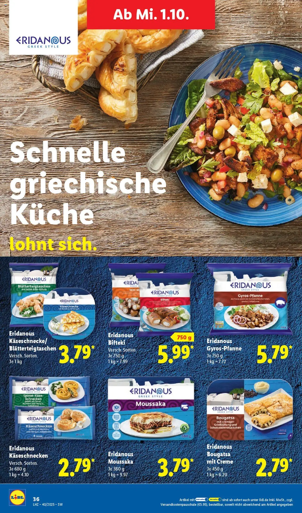 Lidl Prospekt Gundelsheim – gültig ab 29.09.2025 | Seite: 52 | Produkte: Feta, Küche, Creme