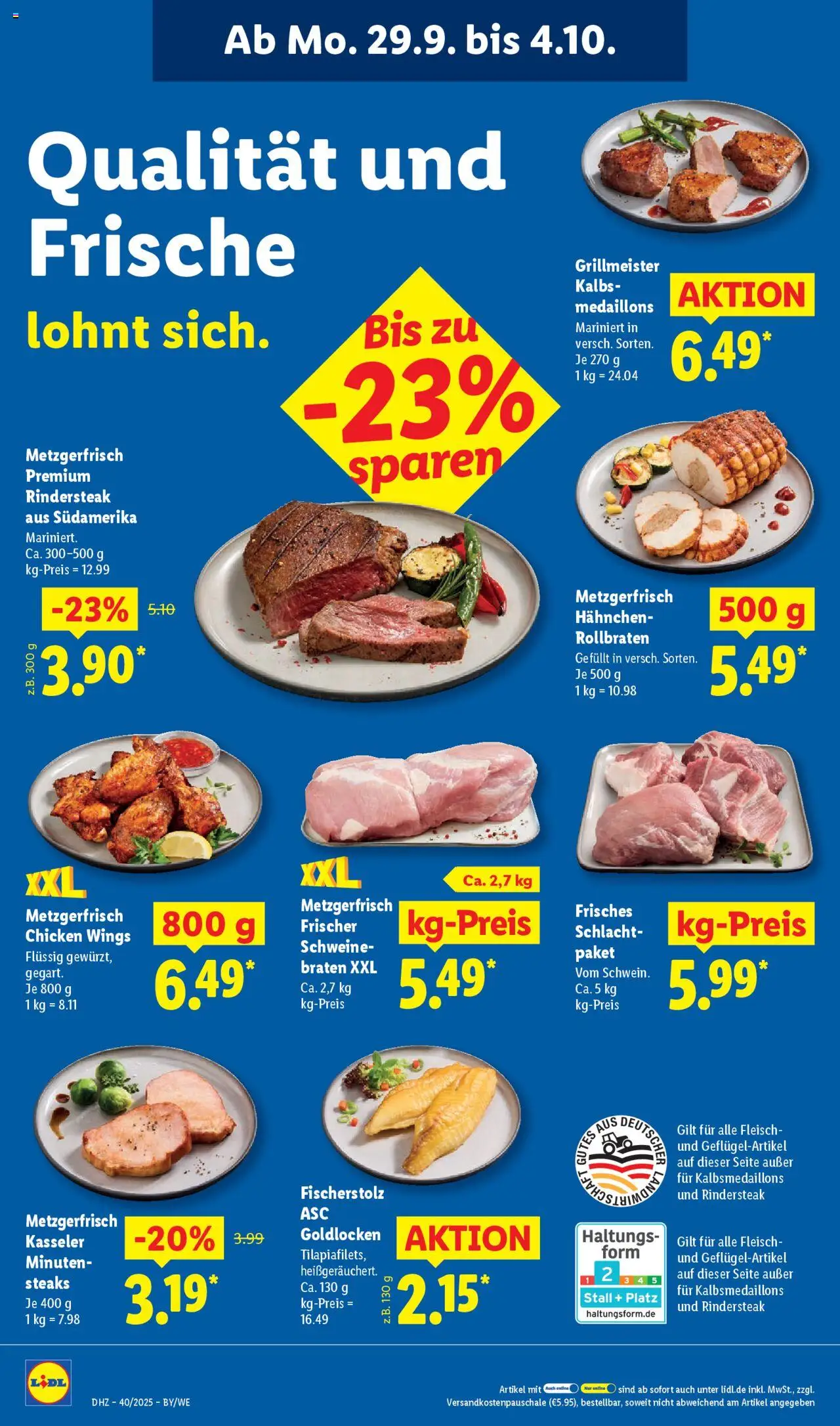 Lidl Prospekt Uffenheim – gültig ab 29.09.2025 | Seite: 12 | Produkte: Hahnchen, Fleisch