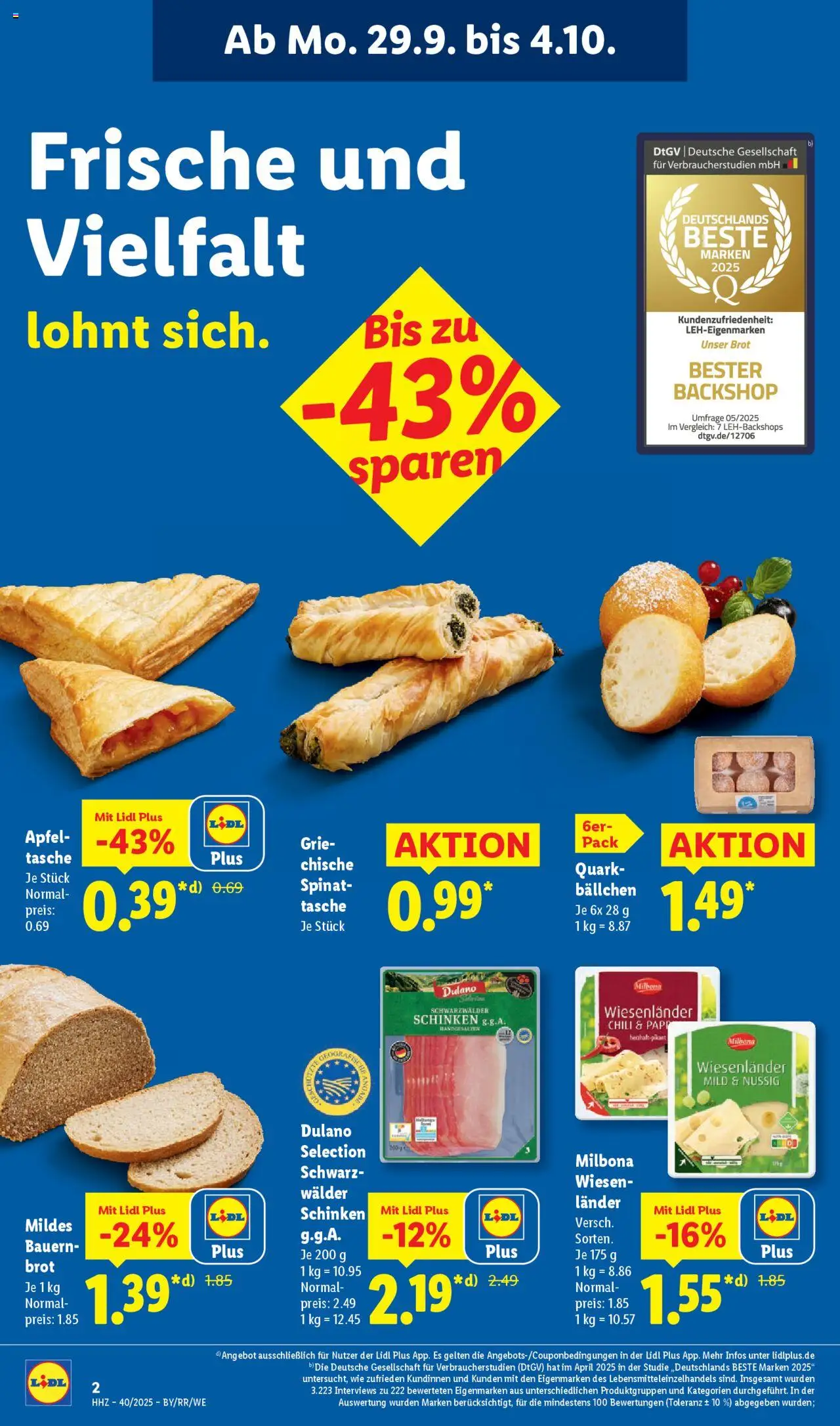 Lidl Prospekt Uffenheim – gültig ab 29.09.2025 | Seite: 10 | Produkte: Tasche, Quark, Äpfel, Chili