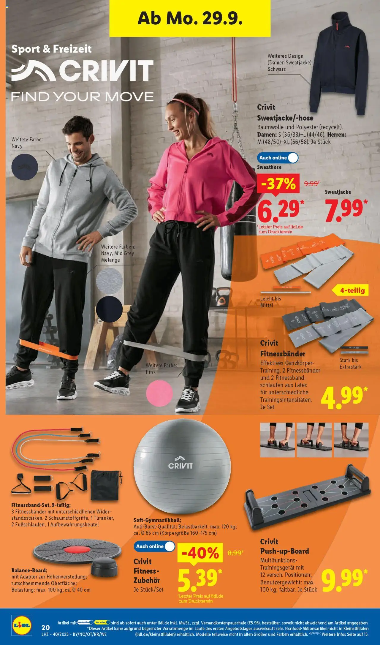 Lidl Prospekt Uffenheim – gültig ab 29.09.2025 | Seite: 32 | Produkte: Adapter, Sweathose, Sweatjacke