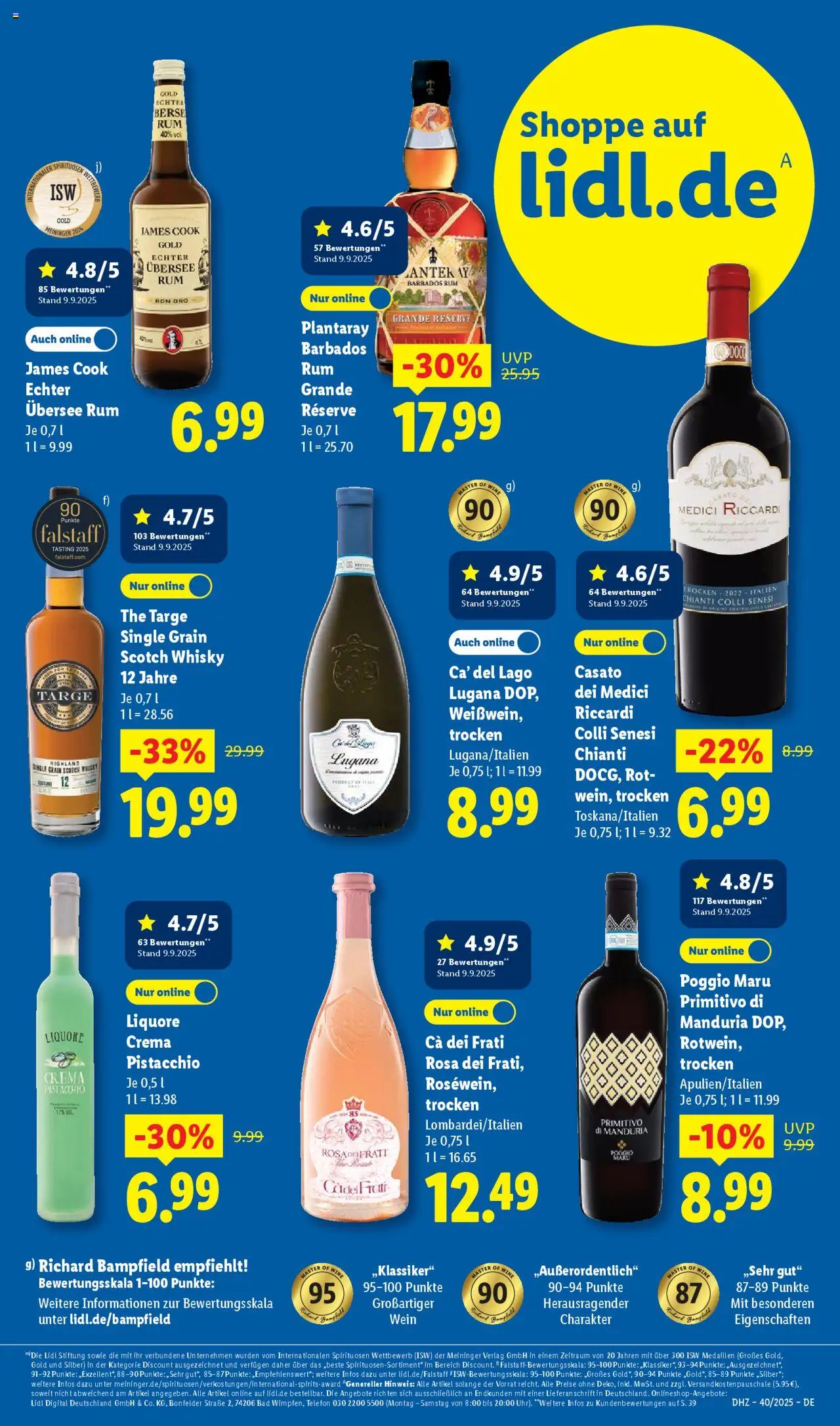 Lidl Prospekt Uffenheim – gültig ab 29.09.2025 | Seite: 59 | Produkte: Whisky, Rum, Wein, Telefon