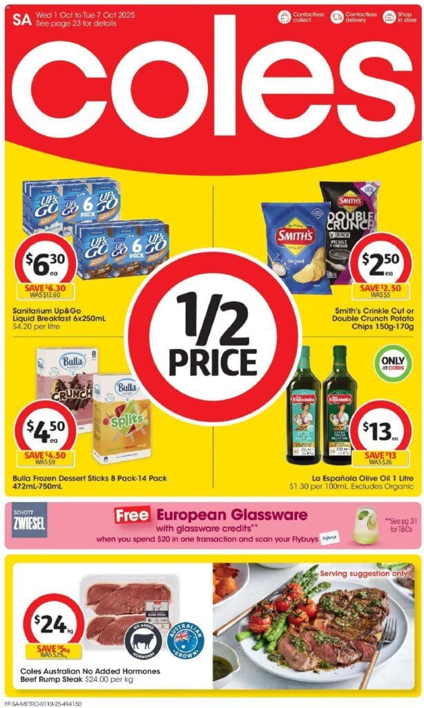 Coles supermarket catalogue Wednesday 01 October