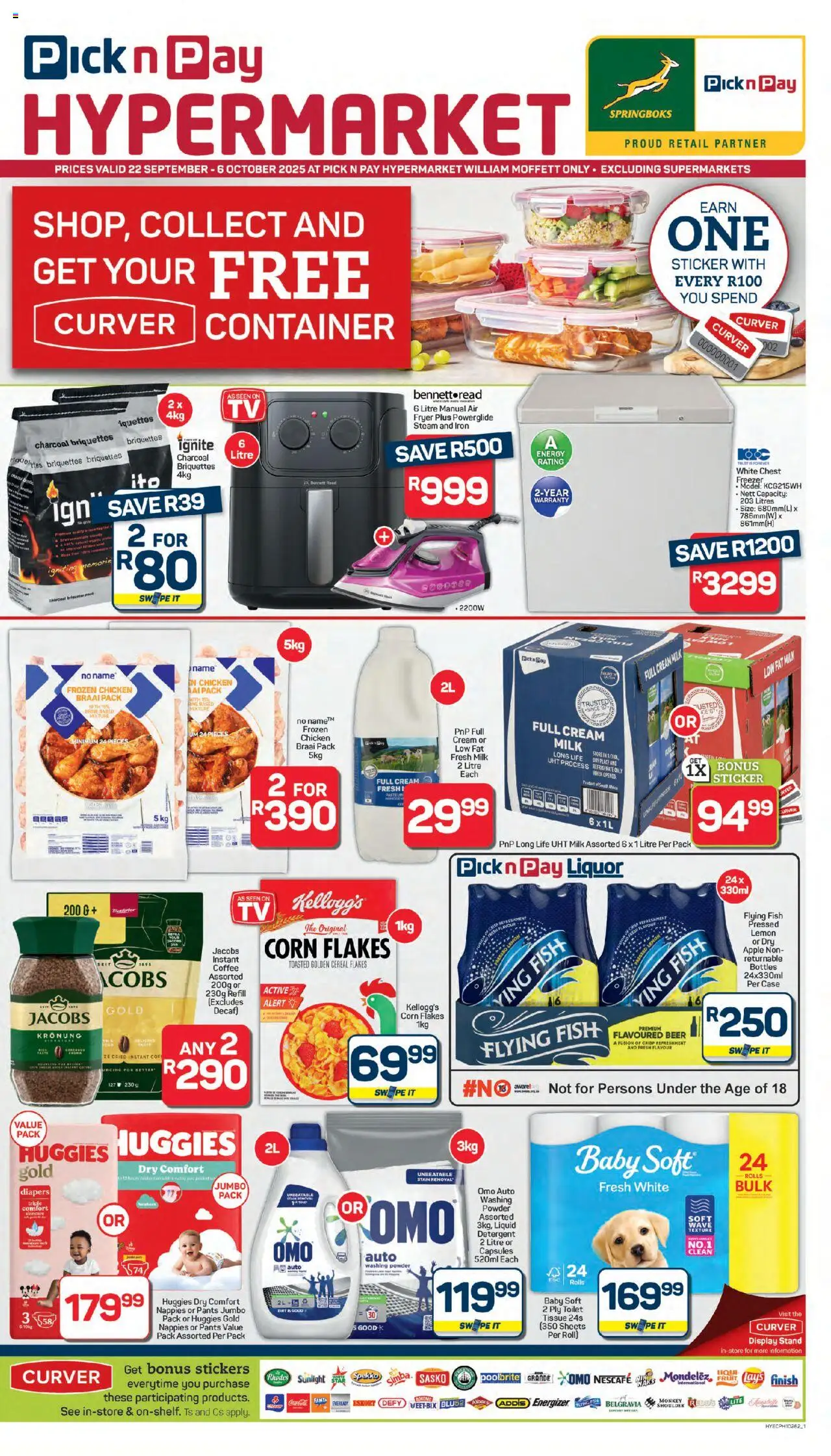 New Pick n Pay catalogue – valid from 22.09.2025 | Page: 1 | Products: Fish, Flakes, Washing powder, Detergent