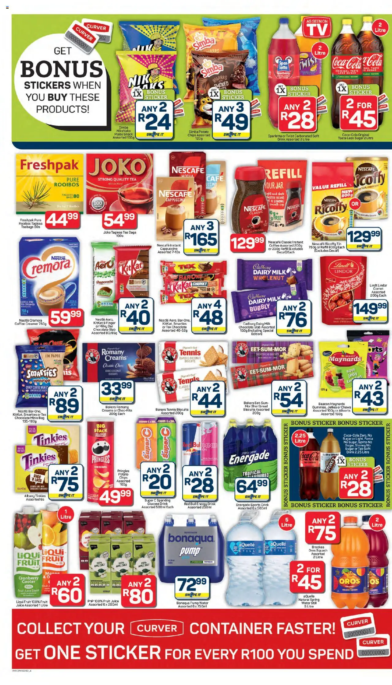New Pick n Pay catalogue – valid from 22.09.2025 | Page: 4 | Products: Chocolate, Water, Paper, Sugar