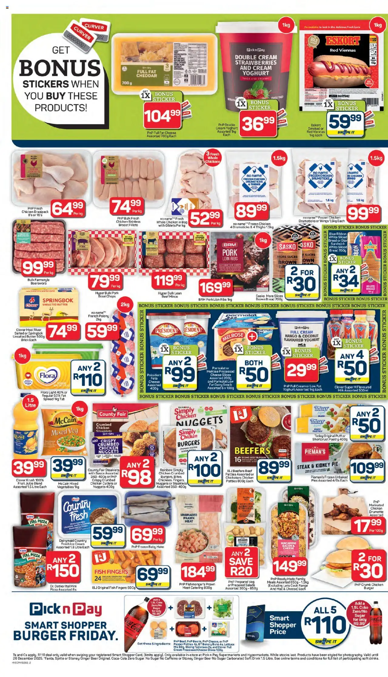 New Pick n Pay catalogue – valid from 22.09.2025 | Page: 2 | Products: Bag, Milk, Beef, Lettuce