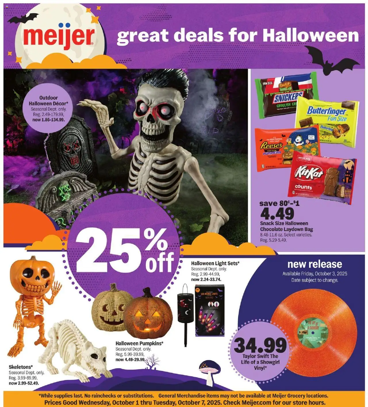 Meijer Great deal for Halloween - valid from 01.10.2025 | Page: 1 | Products: Chocolate, Date, Bag