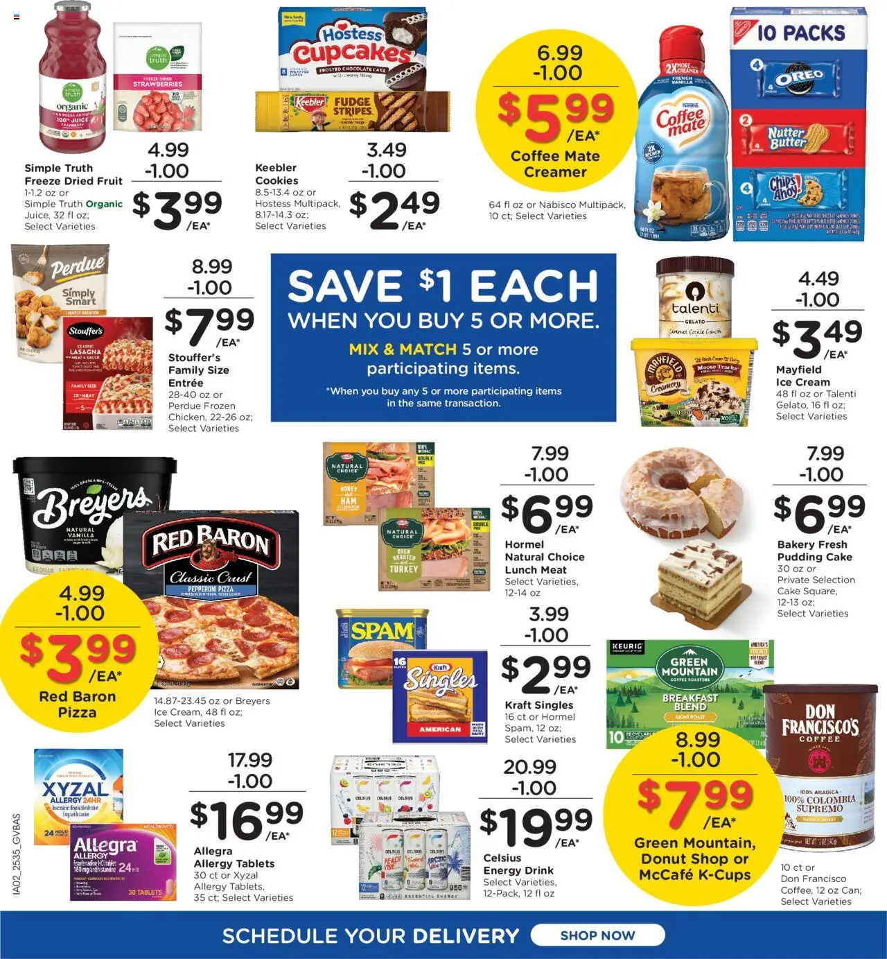 Kroger Ad - valid from 01.10.2025 | Page: 4 | Products: Juice, Cream, Sauce, Tablet