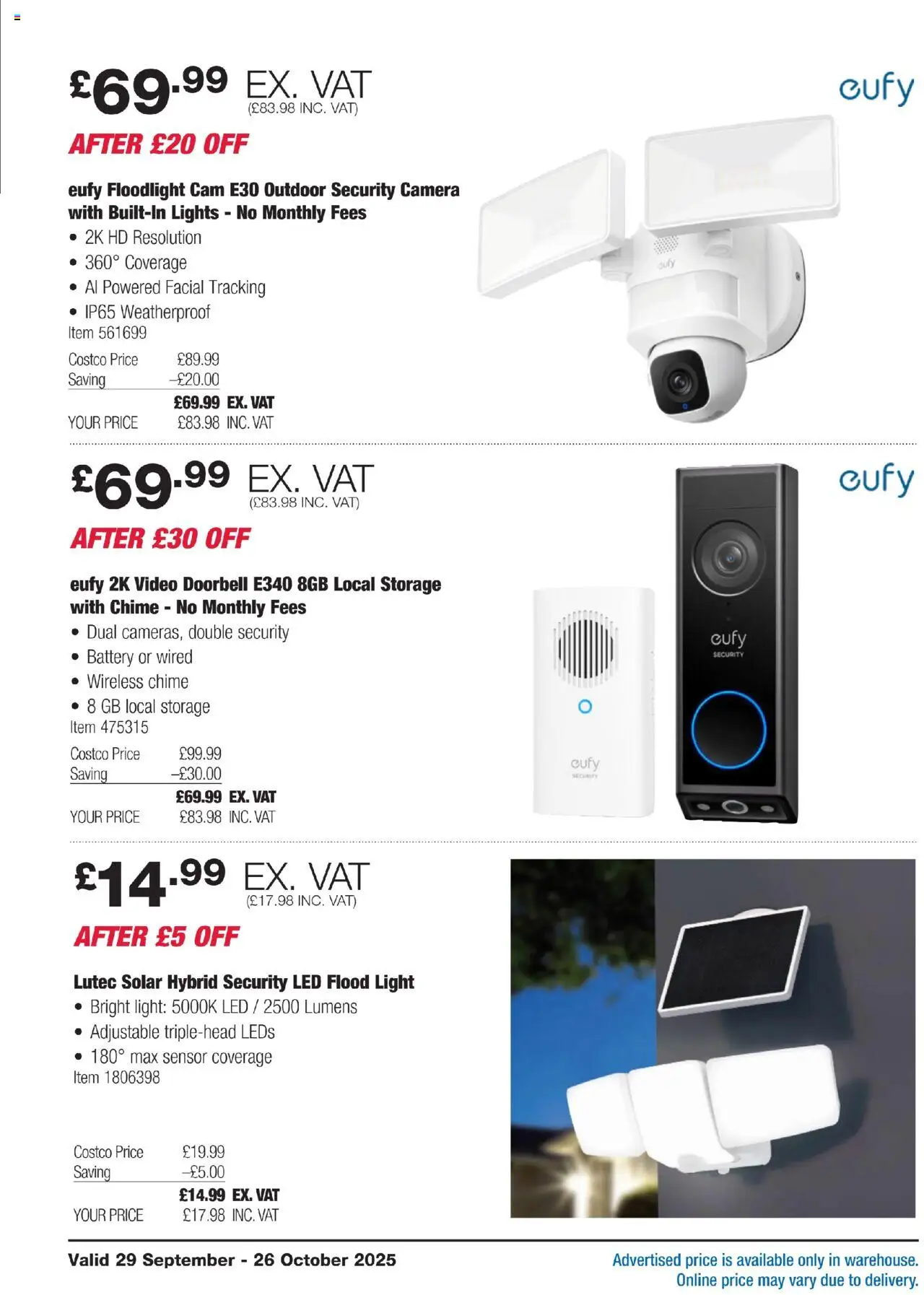  | Page: 6 | Products: Battery, Lights, Camera, Security camera