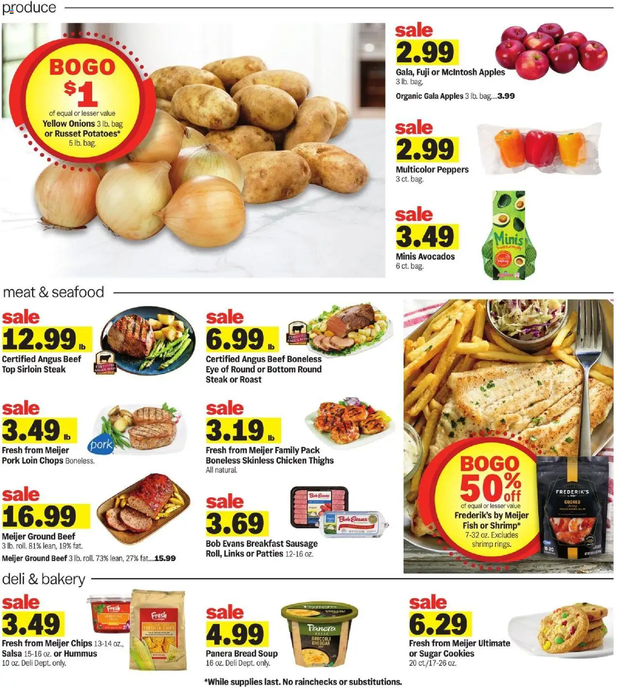 Meijer Weekly Ad - valid from 01.10.2025 | Page: 2 | Products: Bread, Sugar, Seafood, Bag