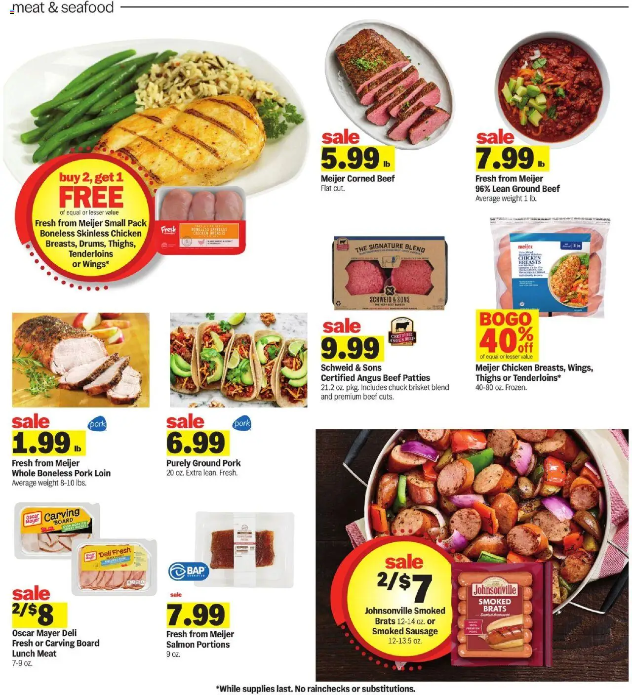 Meijer Weekly Ad - valid from 01.10.2025 | Page: 6 | Products: Ham, Pork, Seafood, Weight