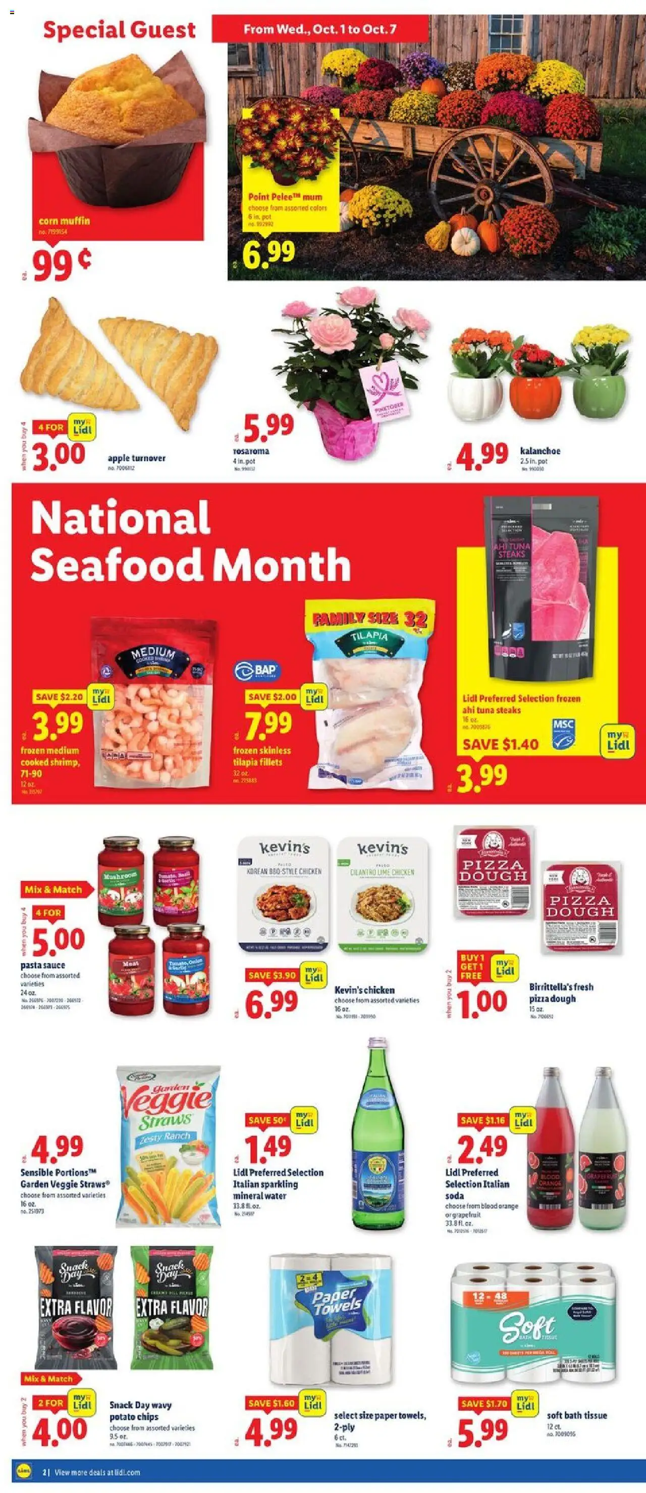 Lidl Weekly Ad - VA - valid from 01.10.2025 | Page: 2 | Products: Corn, Chips, Water, Lime