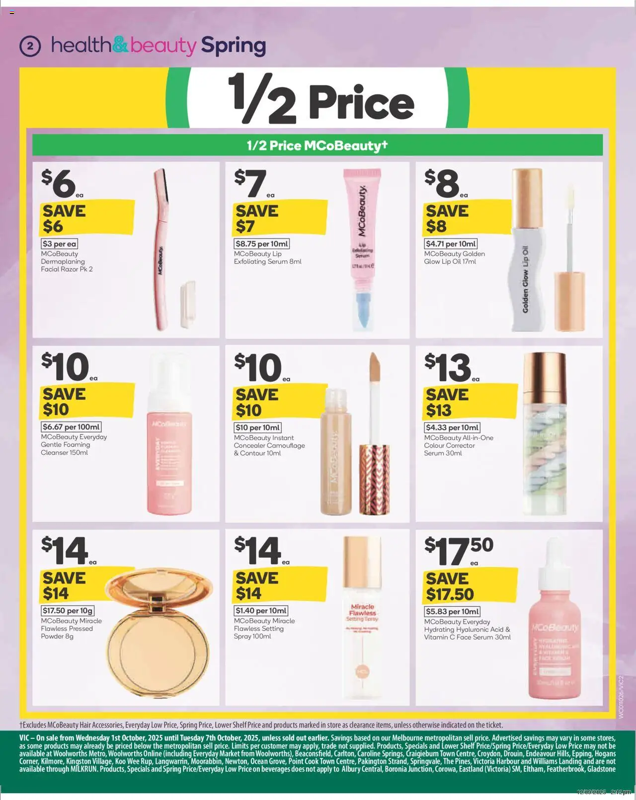 Woolworths catalogue - valid from 01.10.2025 | Page: 3 | Products: Concealer, Powder, Oil, Razor