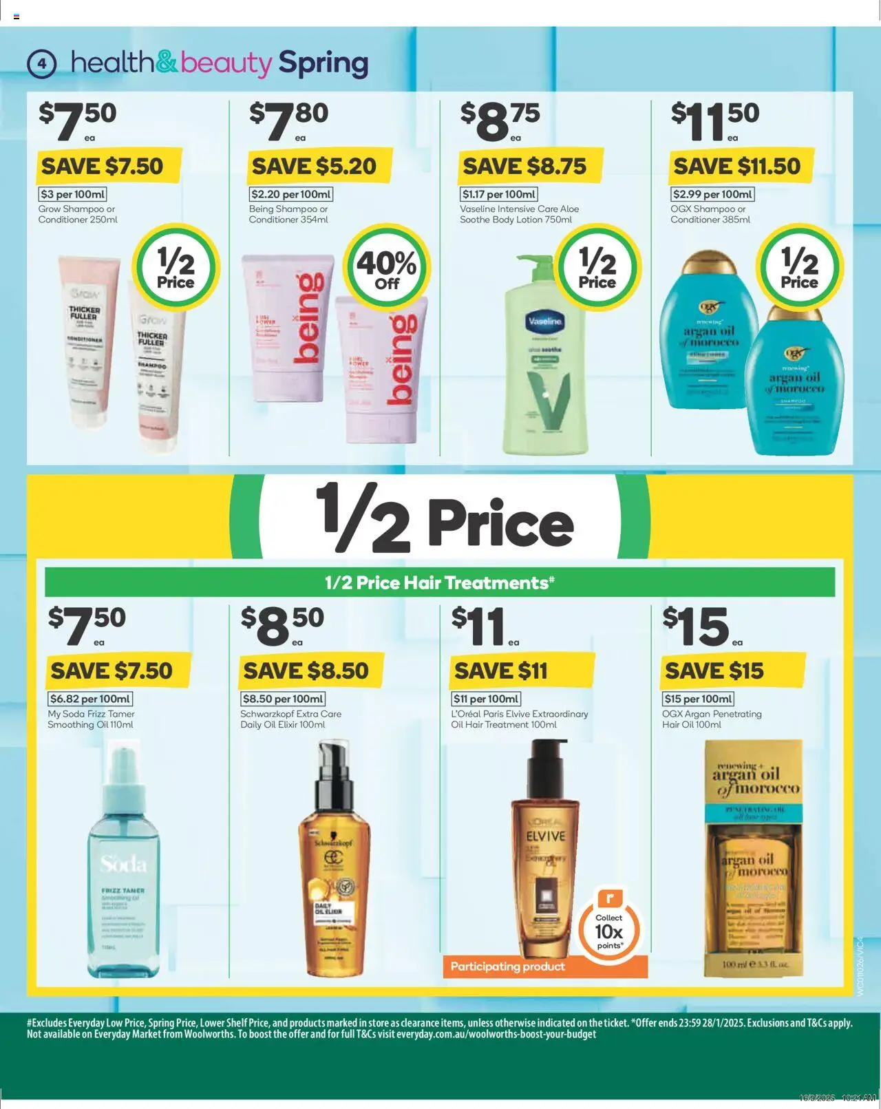 Woolworths catalogue - valid from 01.10.2025 | Page: 5 | Products: Shampoo, Conditioner, Lotion, Argan oil