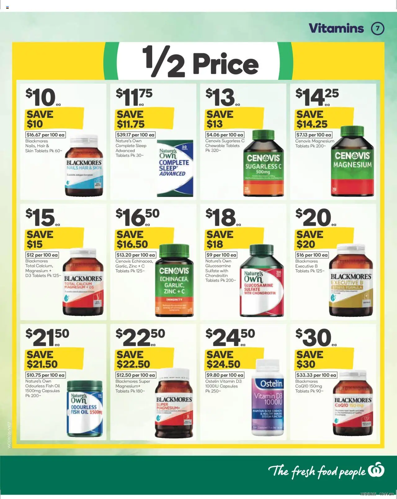 Woolworths catalogue - valid from 01.10.2025 | Page: 8 | Products: Oil, Fish, Tablets, Zinc