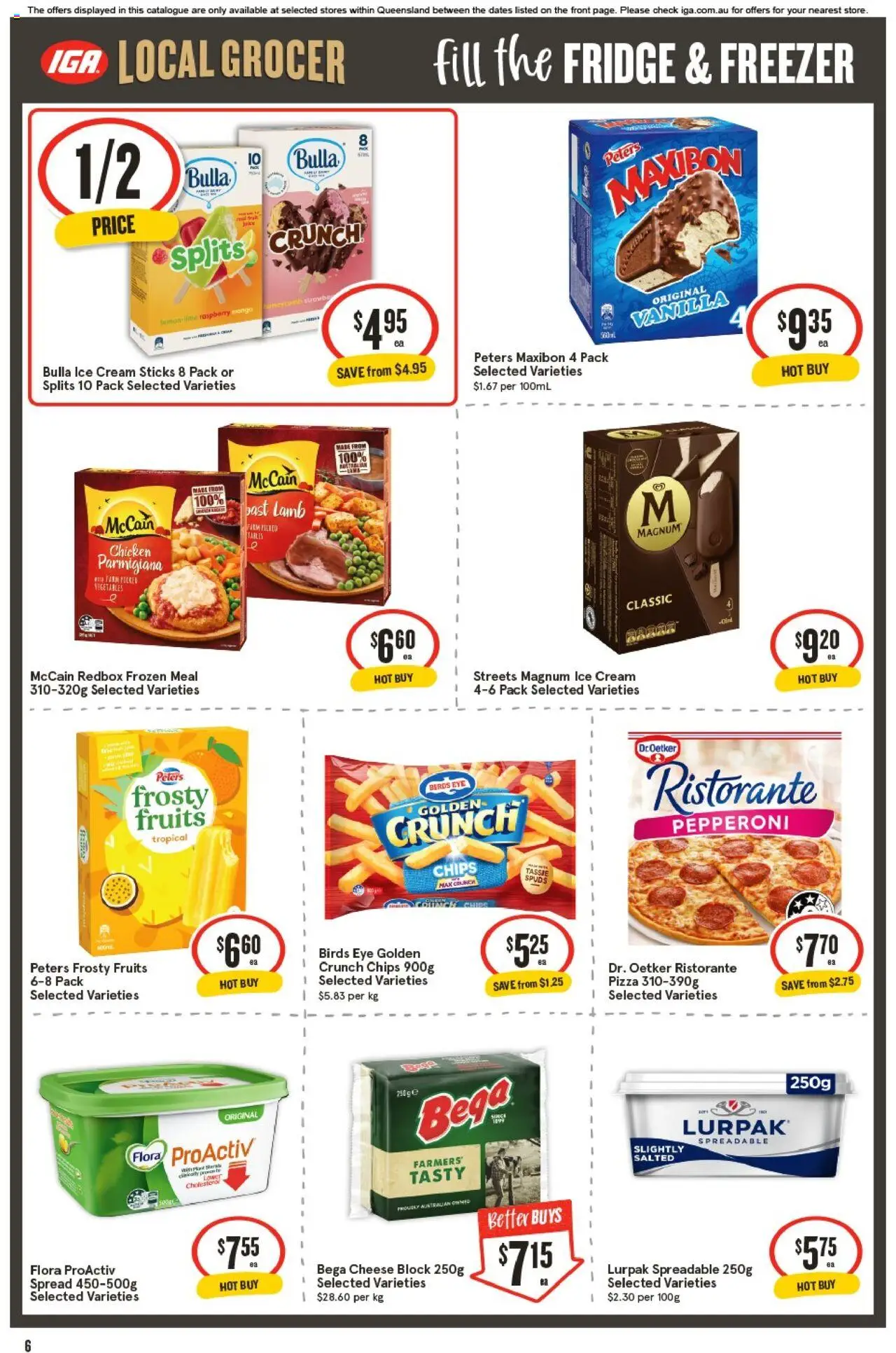 IGA catalogue - valid from 01.10.2025 | Page: 6 | Products: Chicken, Chips, Lemon, Freezer