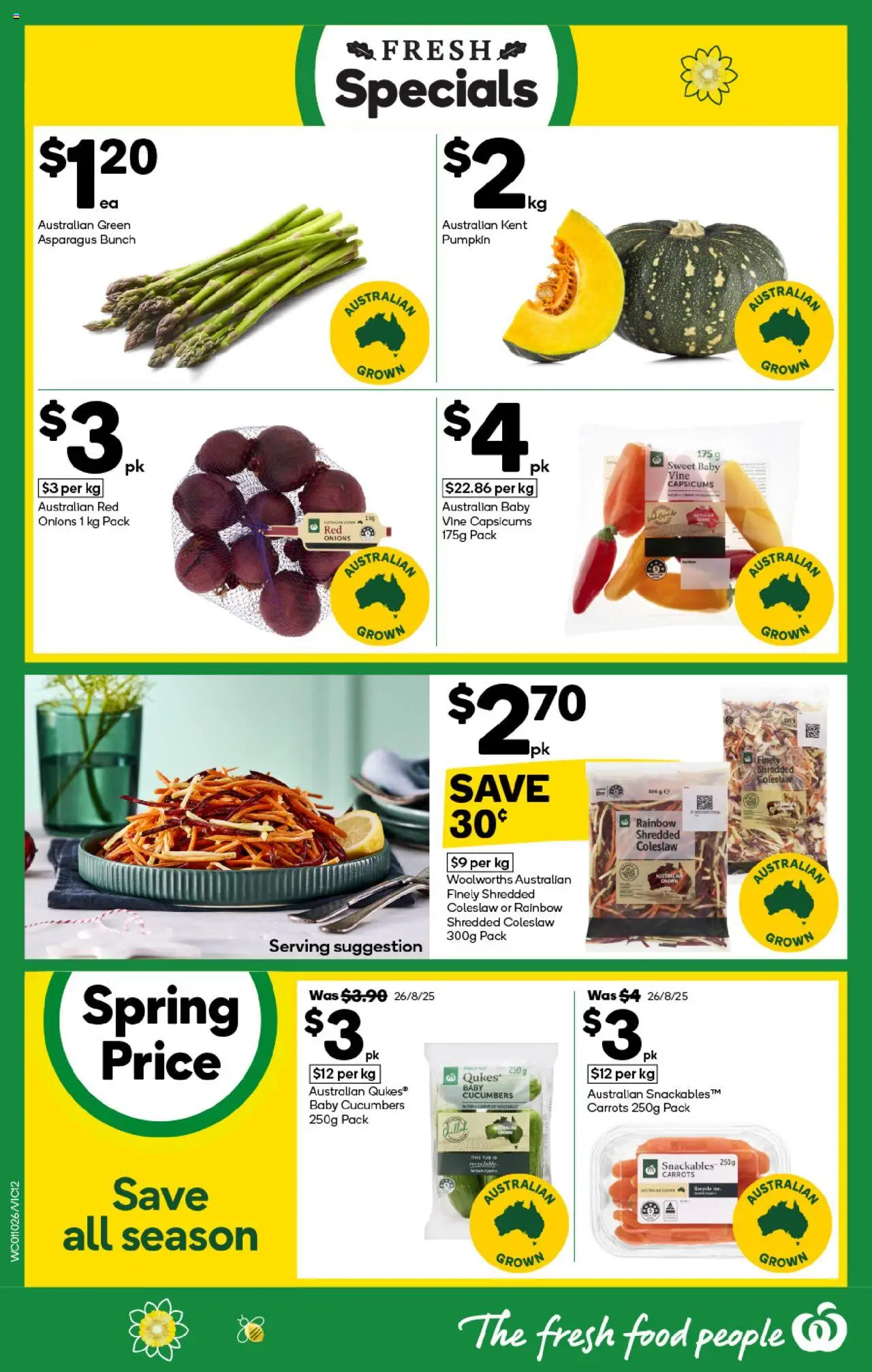 Woolworths catalogue - valid from 01.10.2025 | Page: 12 | Products: Carrots, Cucumbers, Onions, Pumpkin