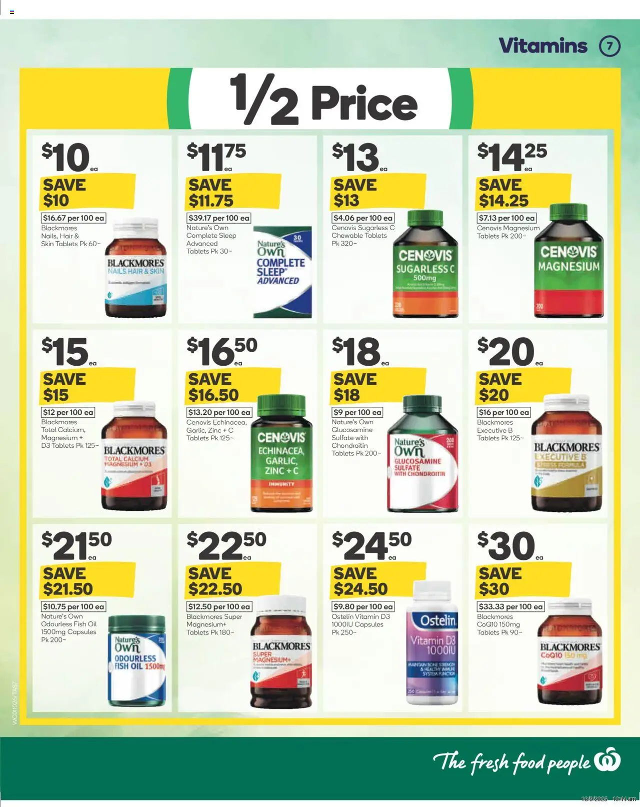 Woolworths catalogue - valid from 01.10.2025 | Page: 8 | Products: Oil, Fish, Vitamin, Zinc