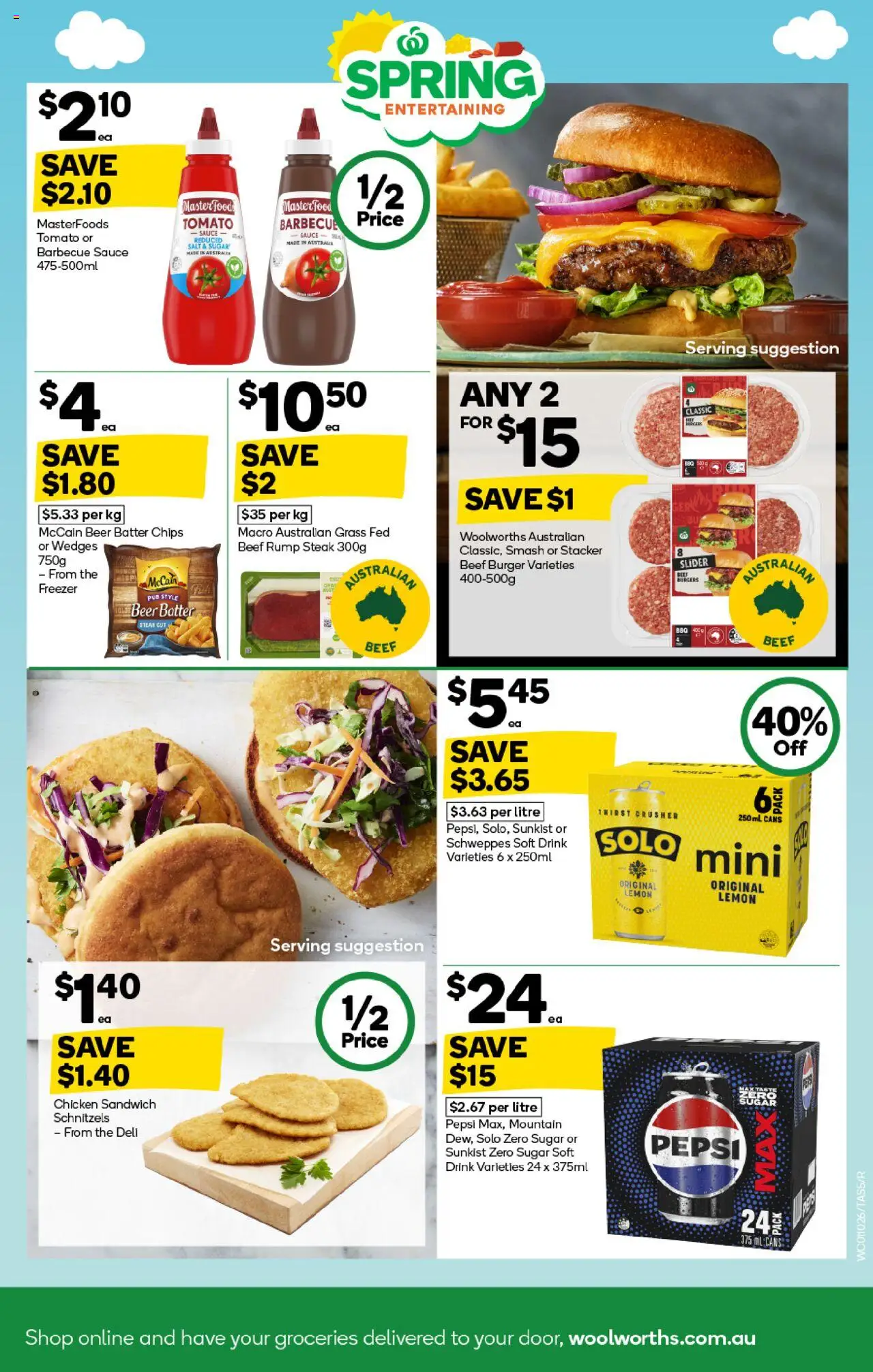 Woolworths catalogue - valid from 01.10.2025 | Page: 5 | Products: Beer, Chicken, Beef, Steak