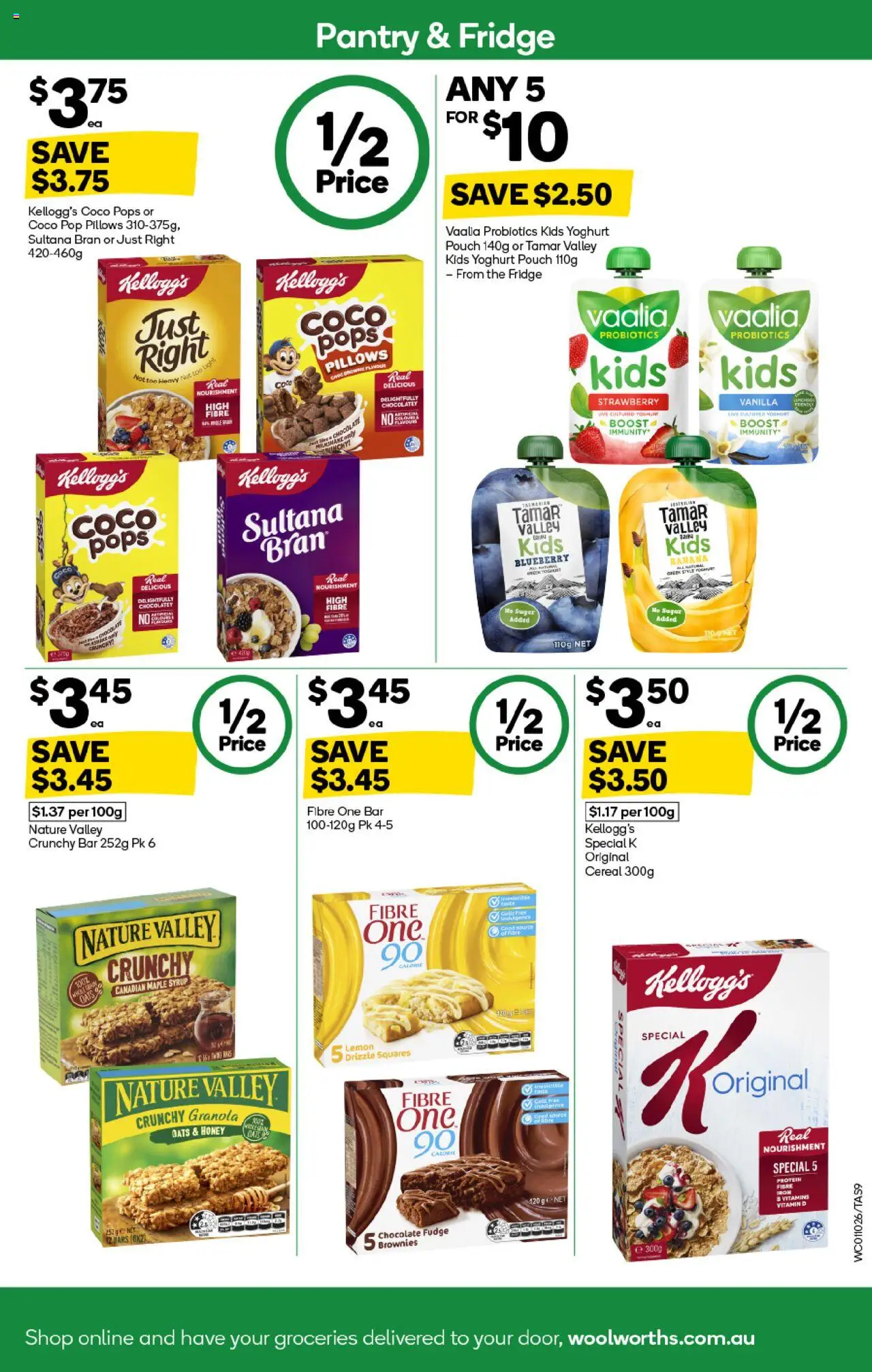 Woolworths catalogue - valid from 01.10.2025 | Page: 9 | Products: Yoghurt, Chocolate, Cereal, Sugar
