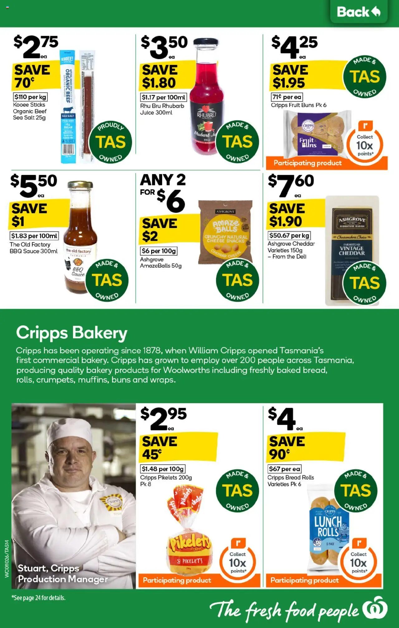 Woolworths catalogue - valid from 01.10.2025 | Page: 14 | Products: Cheese, Bread, Juice, Sauce