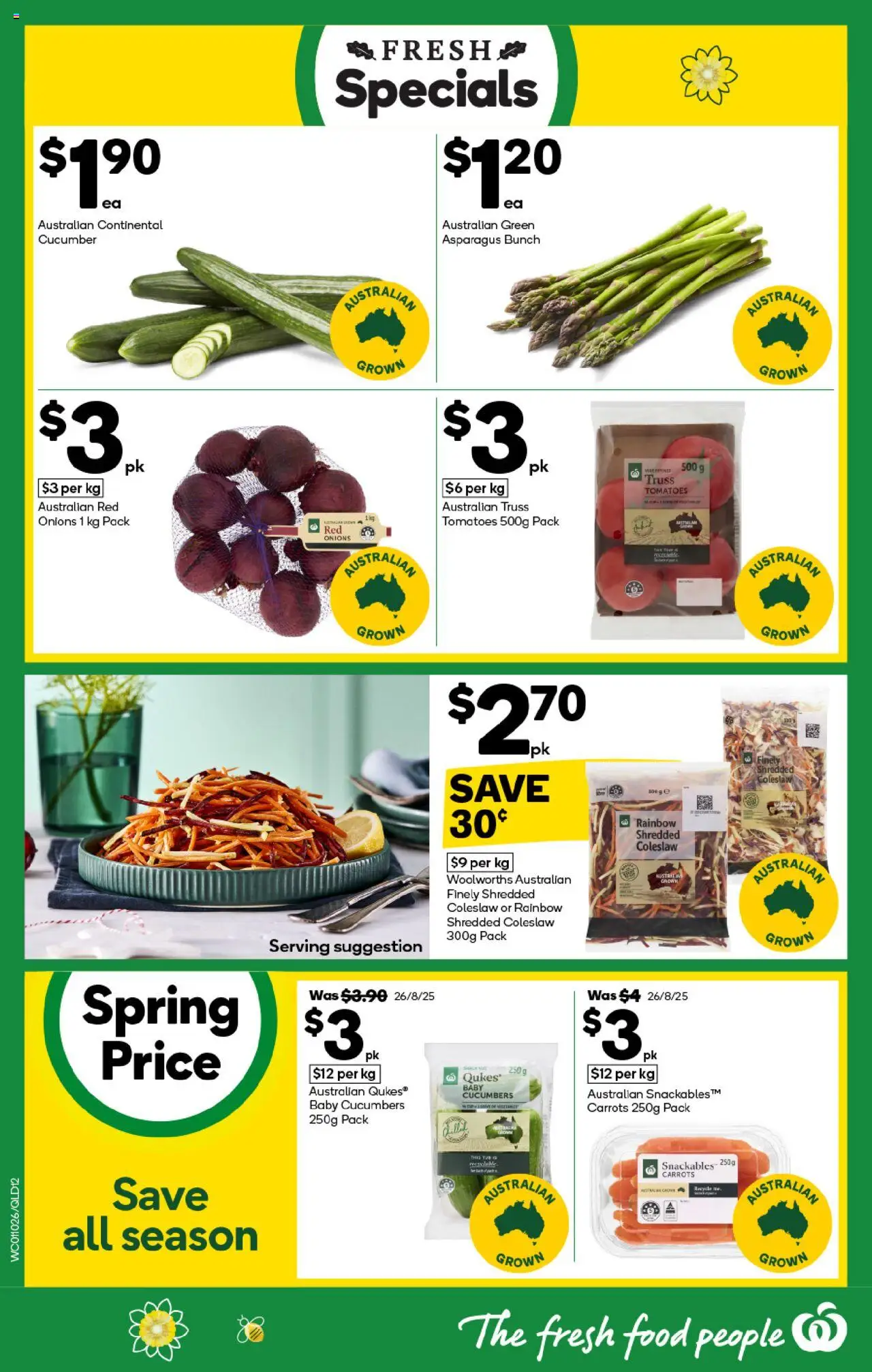 Woolworths catalogue - valid from 01.10.2025 | Page: 12 | Products: Tomatoes, Carrots, Cucumbers, Onions