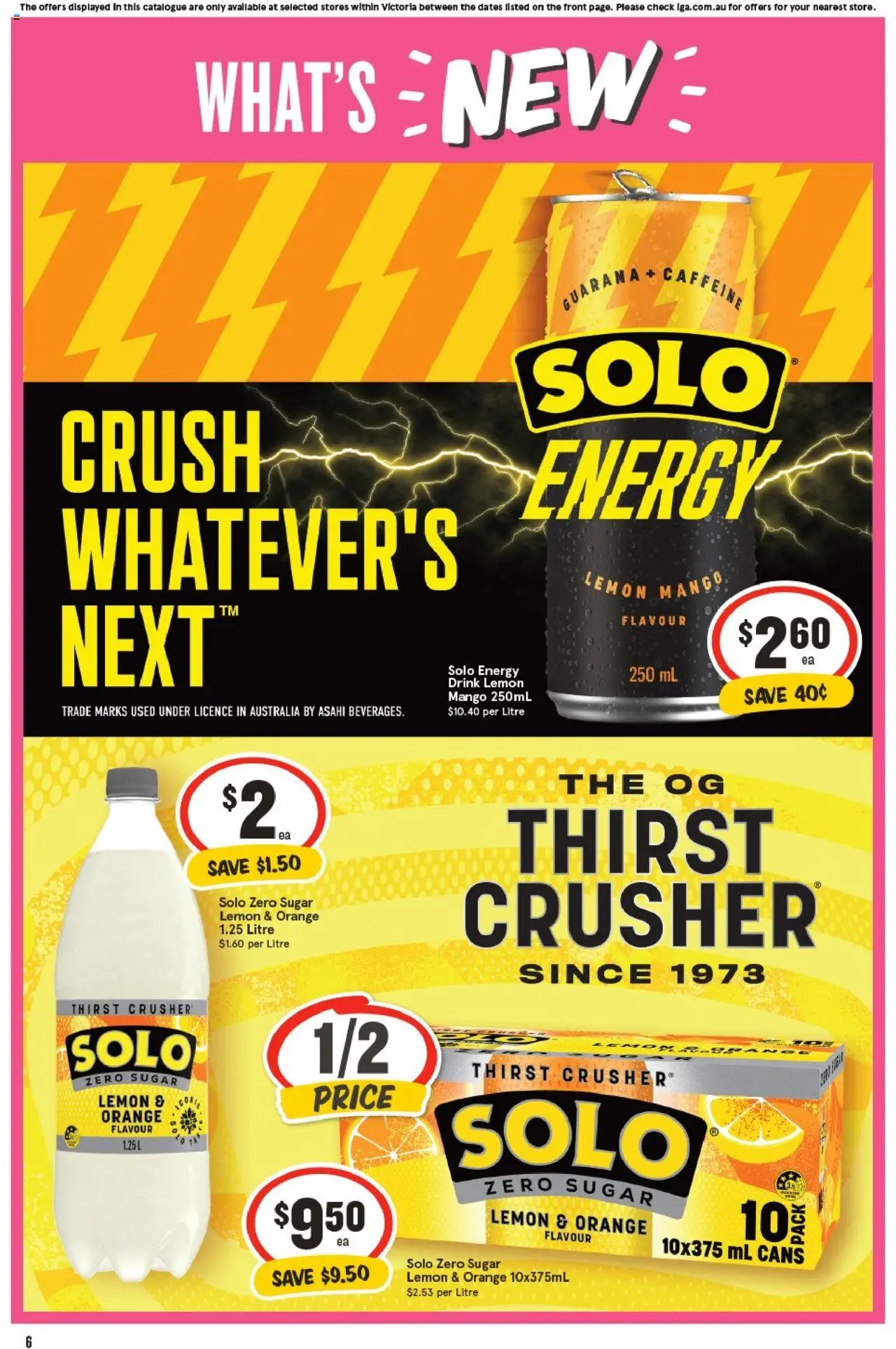 IGA catalogue - valid from 01.10.2025 | Page: 5 | Products: Energy drink, Sugar, Lemon, Mango