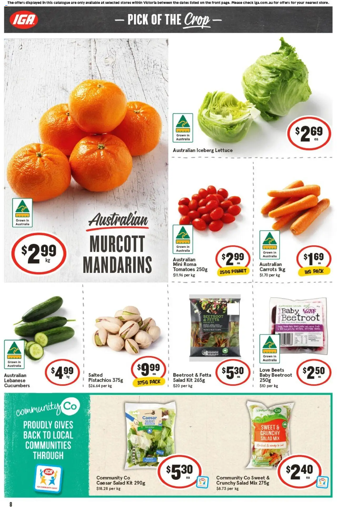 IGA catalogue - valid from 01.10.2025 | Page: 7 | Products: Mandarins, Carrots, Salad, Beetroot