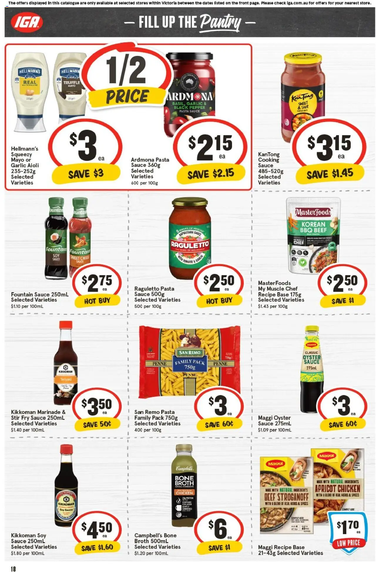 IGA catalogue - valid from 01.10.2025 | Page: 17 | Products: Chicken, Pasta, Sauce, Pepper