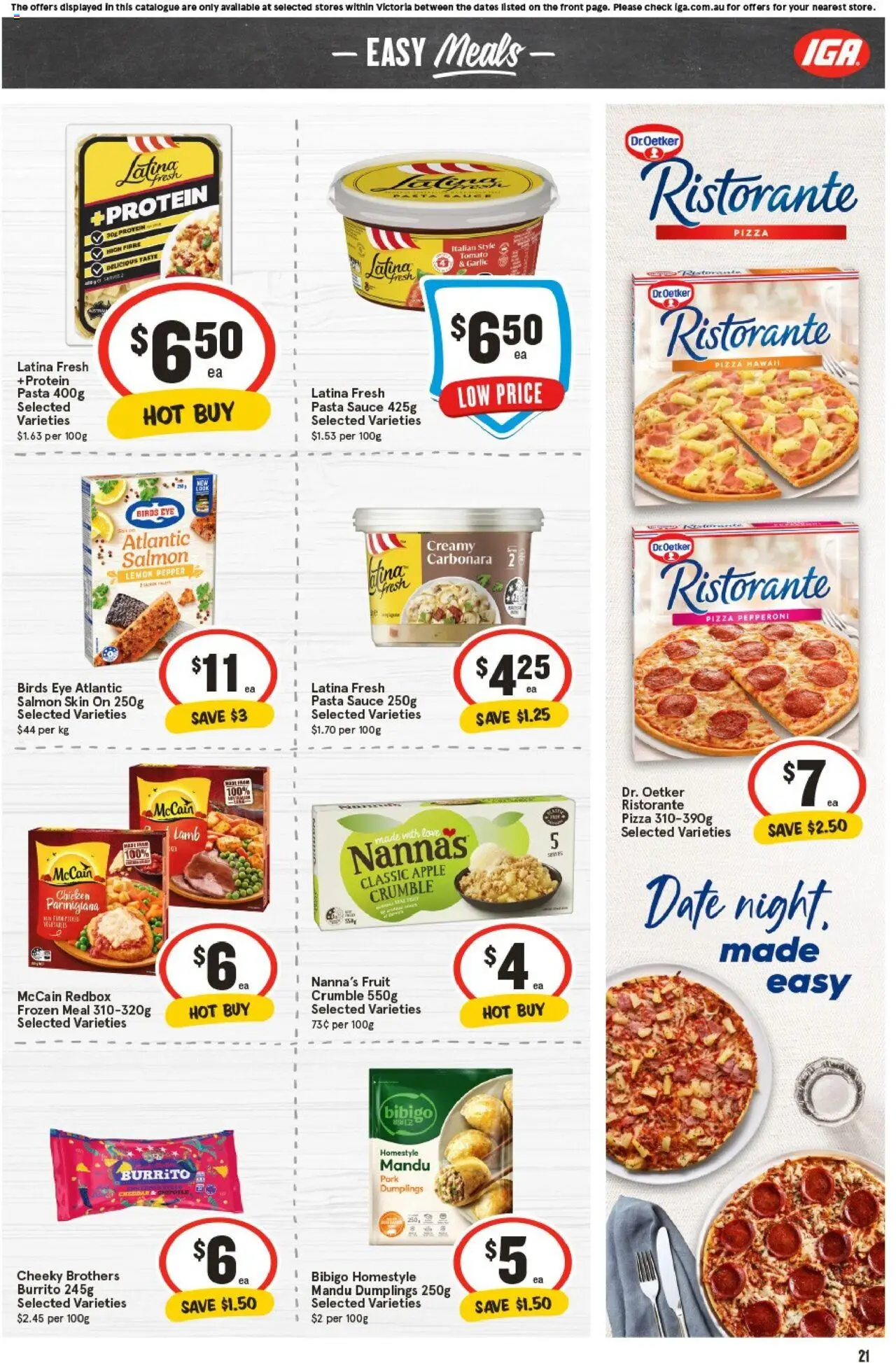 IGA catalogue - valid from 01.10.2025 | Page: 20 | Products: Pork, Lamb, Pasta, Date
