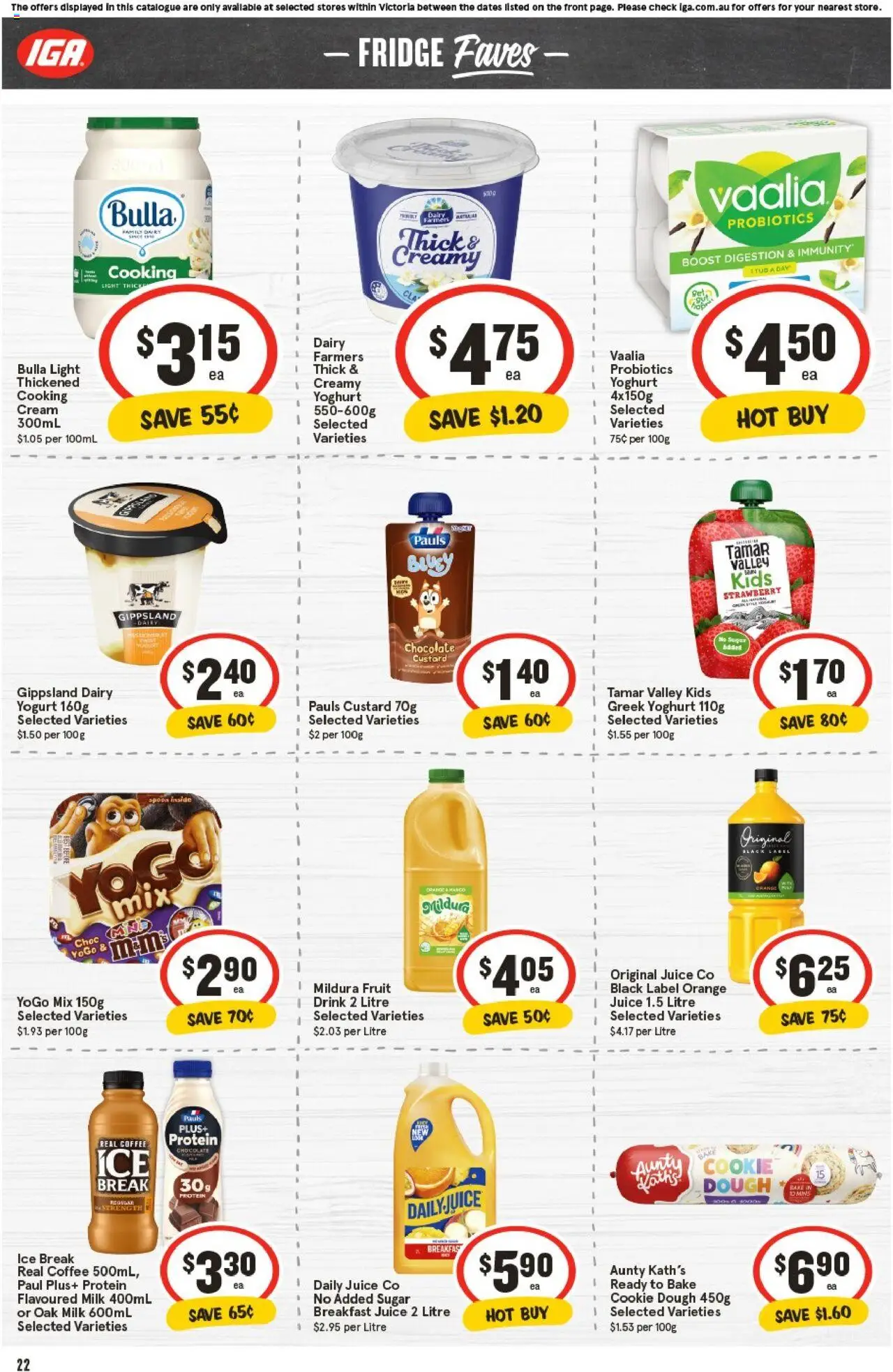IGA catalogue - valid from 01.10.2025 | Page: 21 | Products: Milk, Yoghurt, Chocolate, Juice