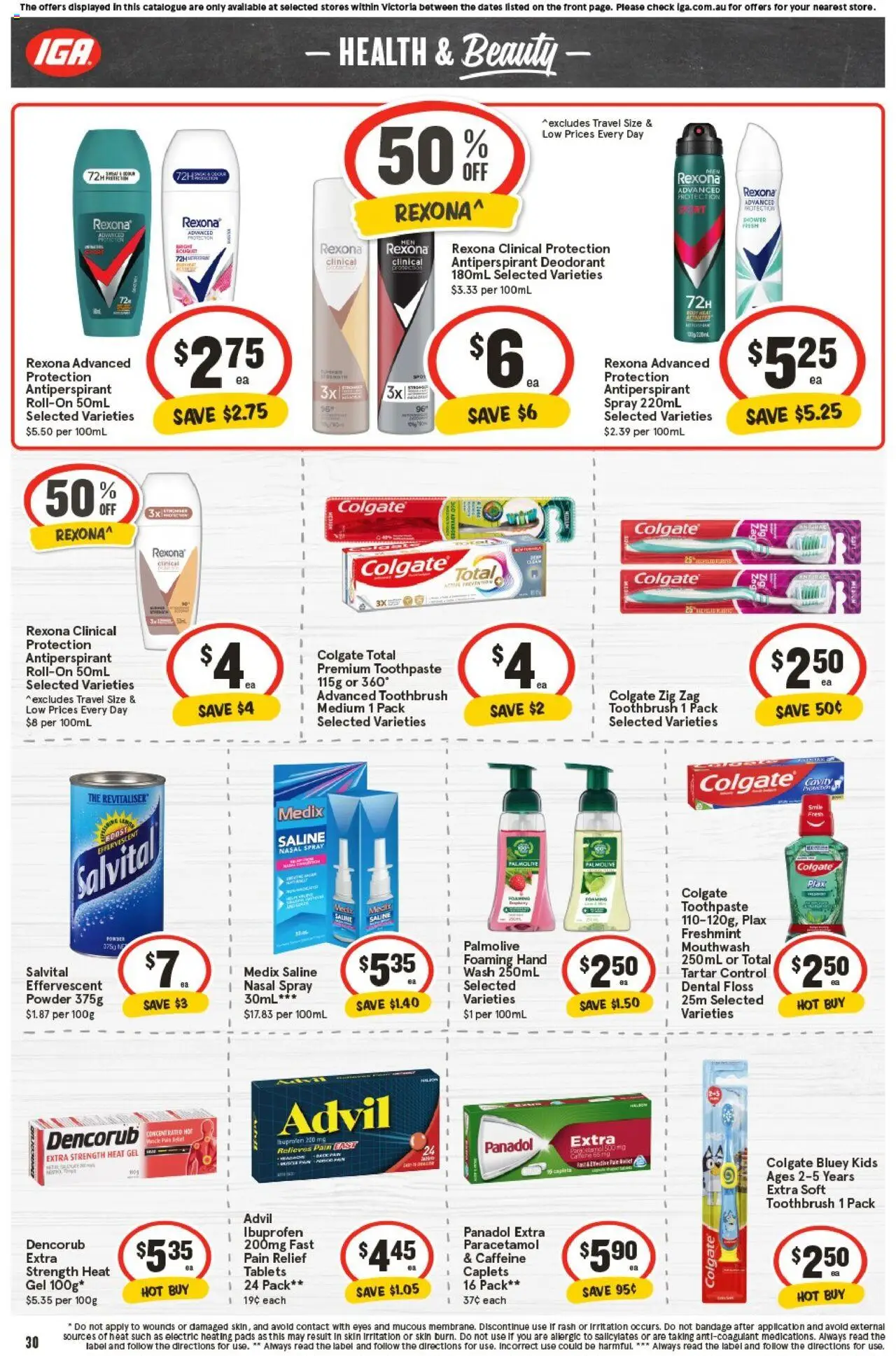 IGA catalogue - valid from 01.10.2025 | Page: 29 | Products: Shower, Powder, Toothbrush, Tablets