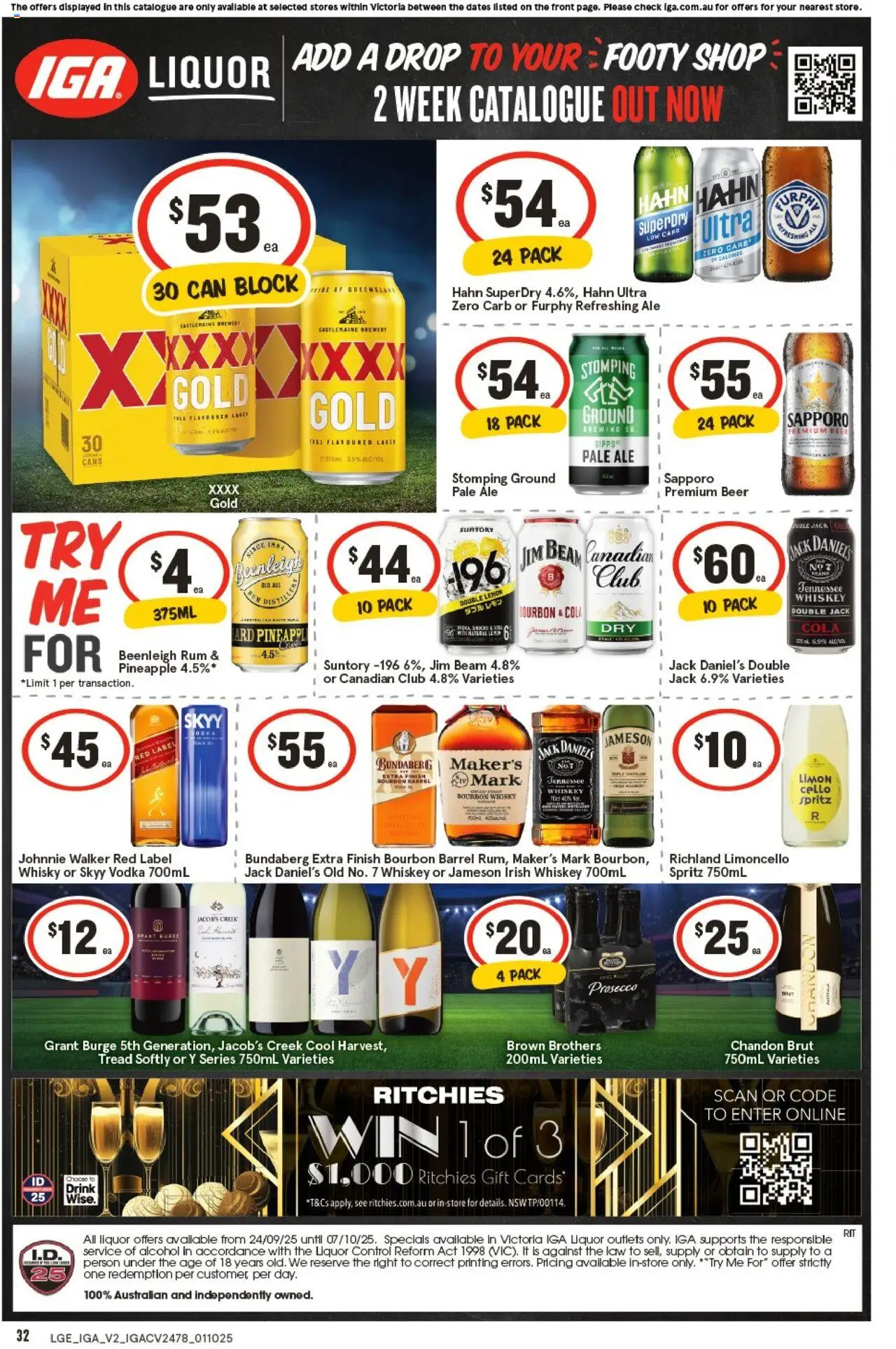 IGA catalogue - valid from 01.10.2025 | Page: 31 | Products: Beer, Vodka, Rum, Lemon