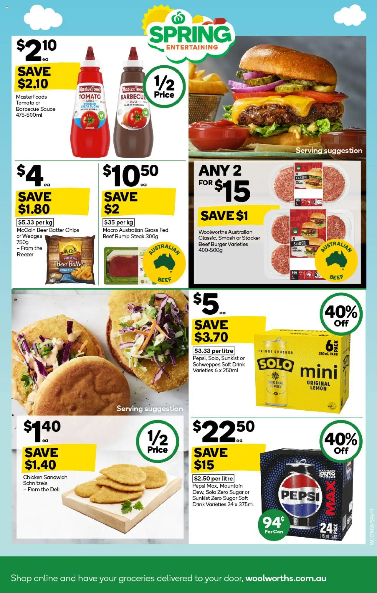 Woolworths catalogue - valid from 01.10.2025 | Page: 5 | Products: Beef, Chips, Sugar, Freezer